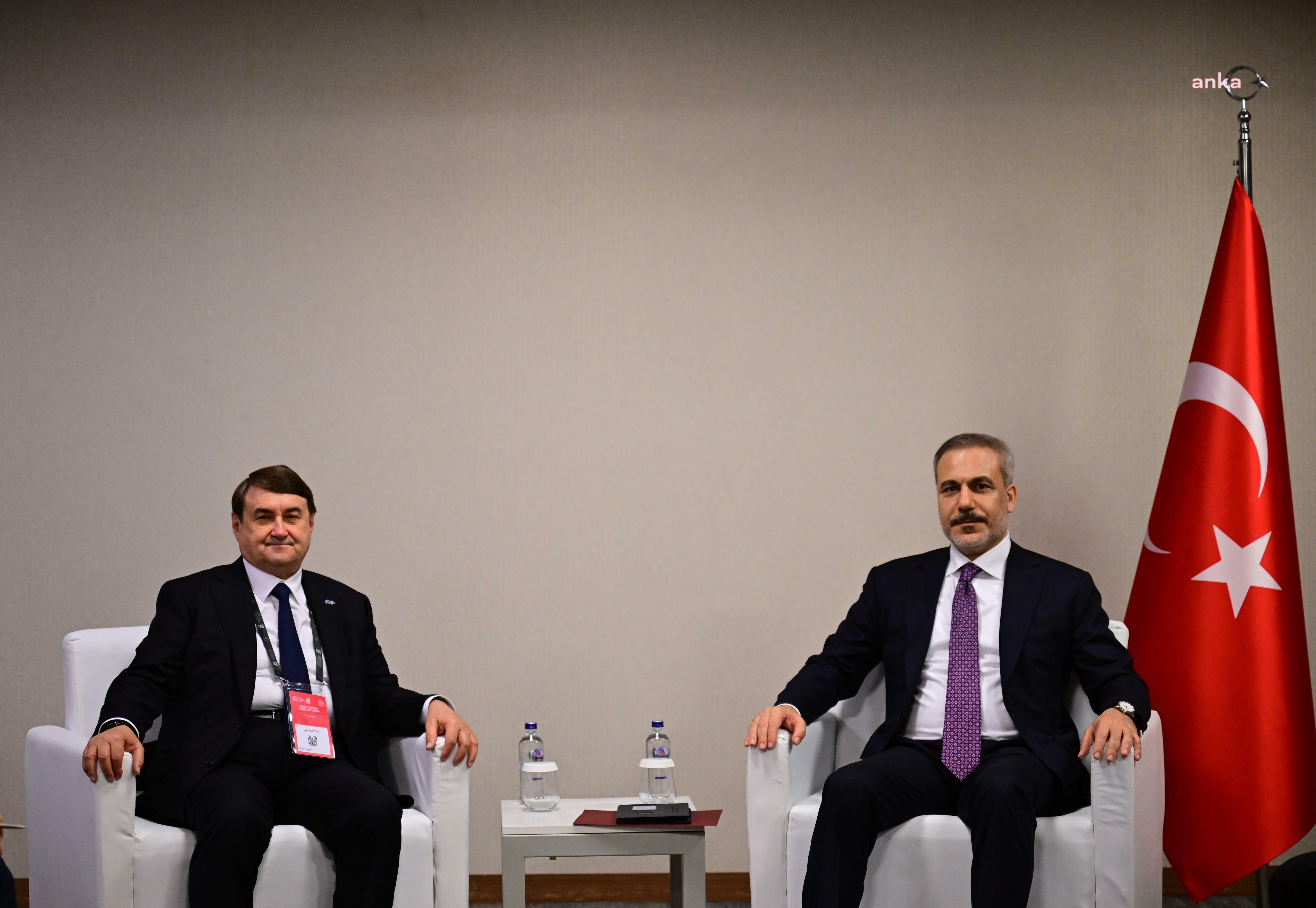 Dışişleri Bakanı Fidan, Rusya Devlet Başkanı Danışmanı Levitin'i kabul etti