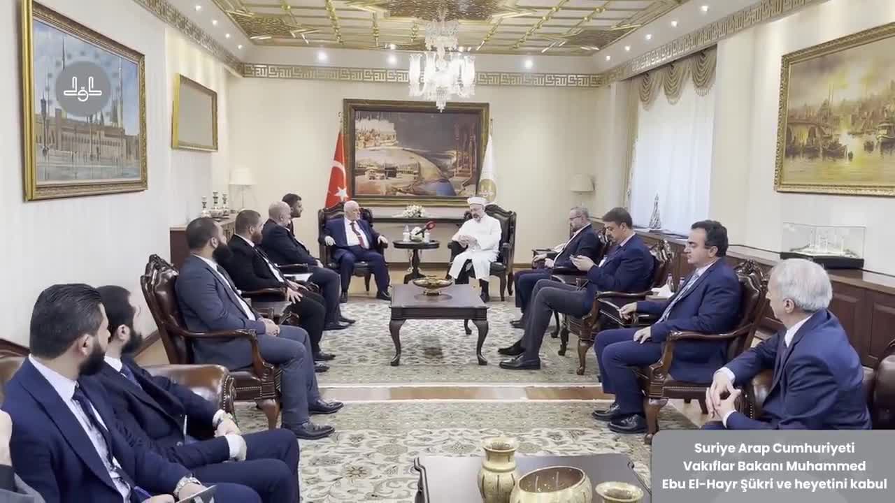 Diyanet İşleri Başkanı Erbaş, Suriye Vakıflar Bakanı Şükri'yi ağırladı
