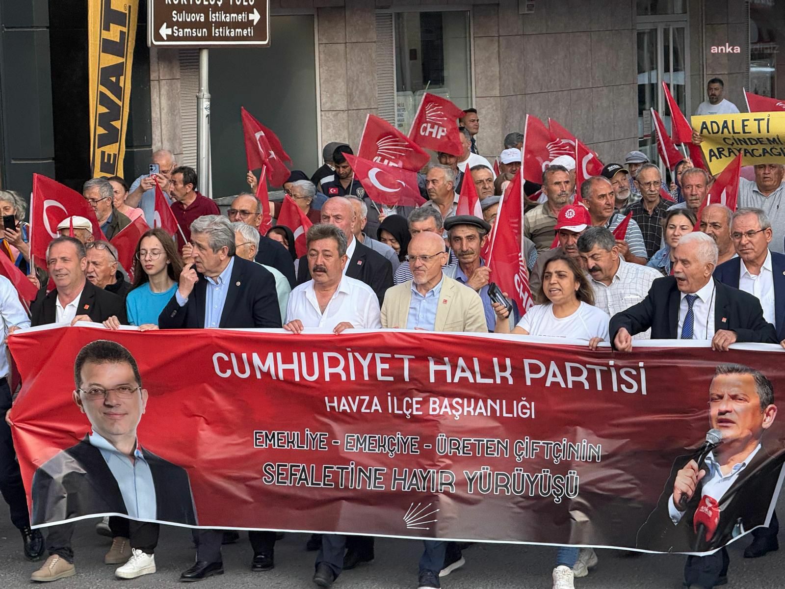 CHP’den Havza'da "Sefalet" mitingi: Ya adalet ya sefalet!