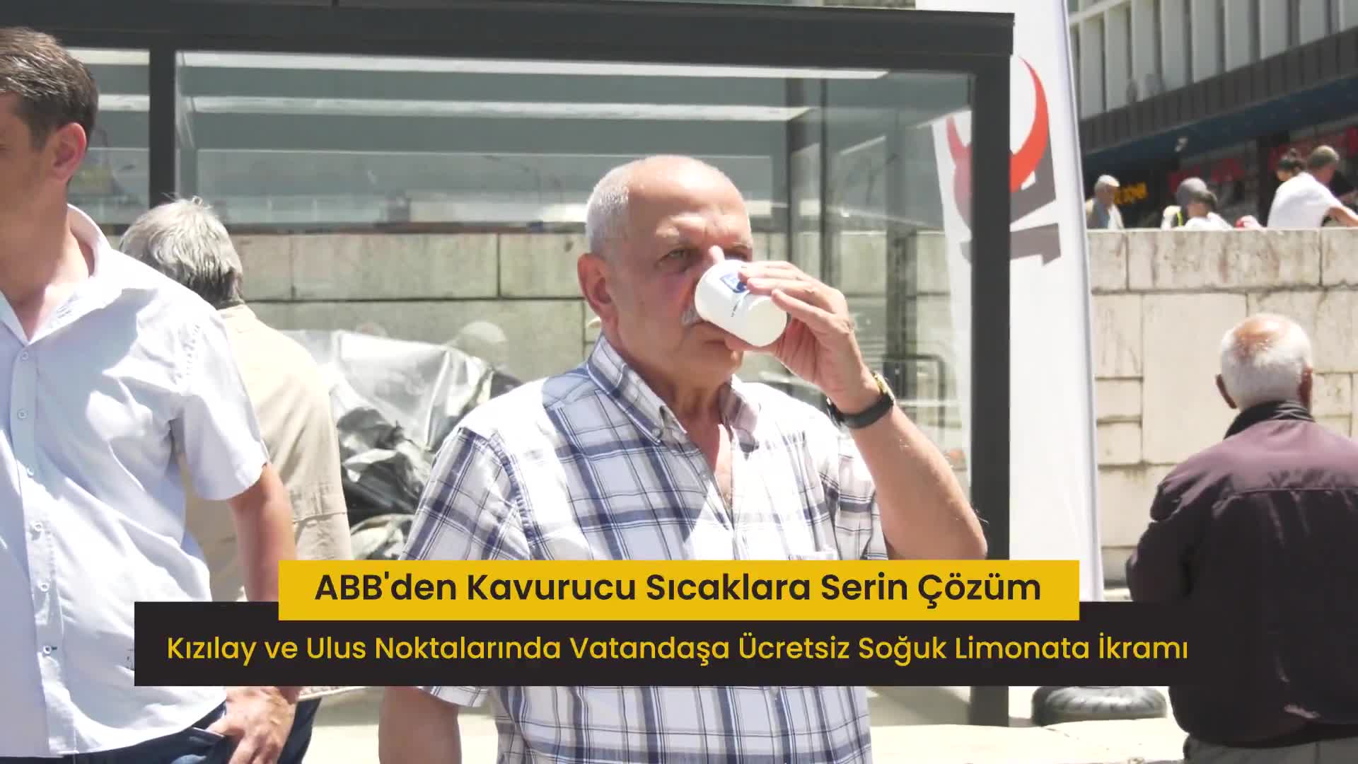 Ankara Büyükşehir Belediyesi'nden vatandaşlara limona ikramı