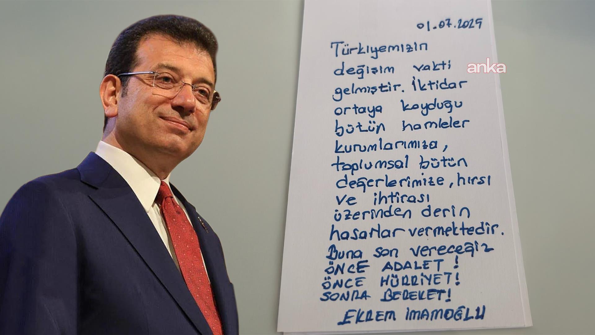 Ekrem İmamoğlu: "Türkiyemizin değişim vakti gelmiştir"
