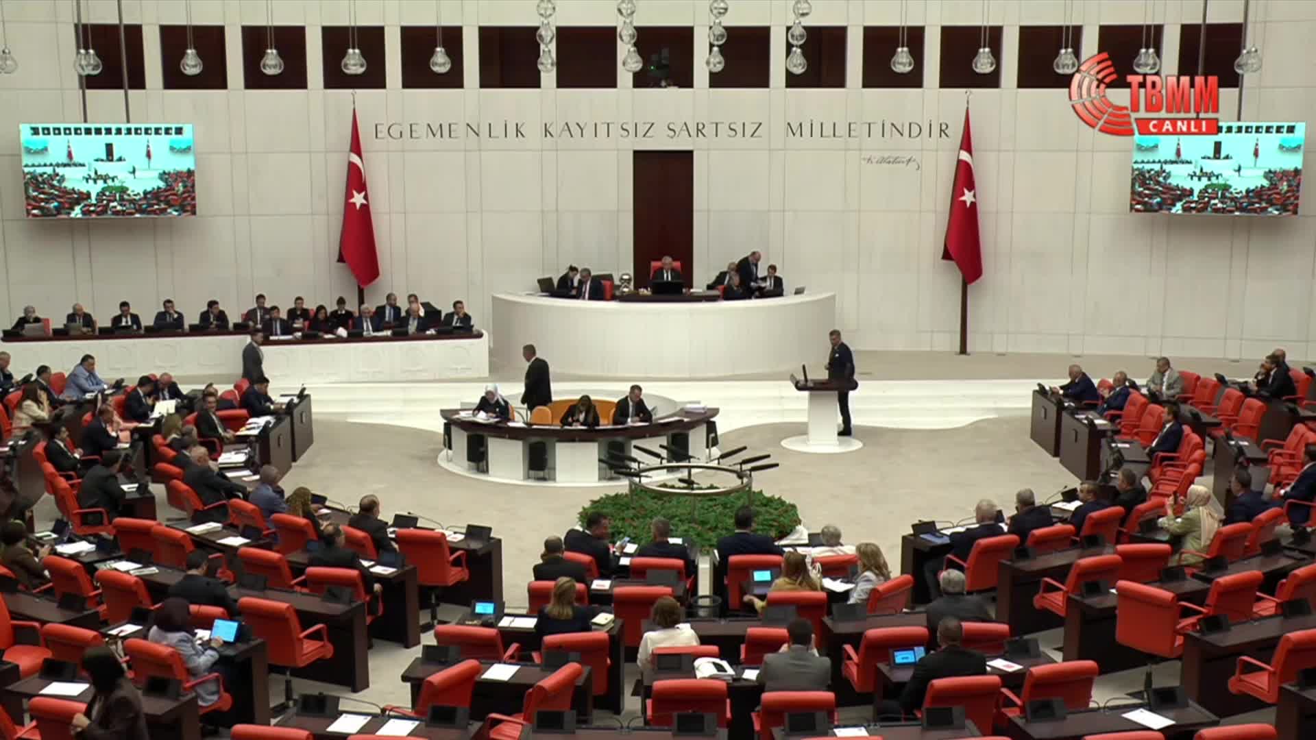 TBMM Genel Kurulu'nda İklim Kanunu görüşmeleri... İYİ Partili Karakaş: "Bu yasa Türkiye'yi iklim bahanesiyle zincire vurma yasasıdır"