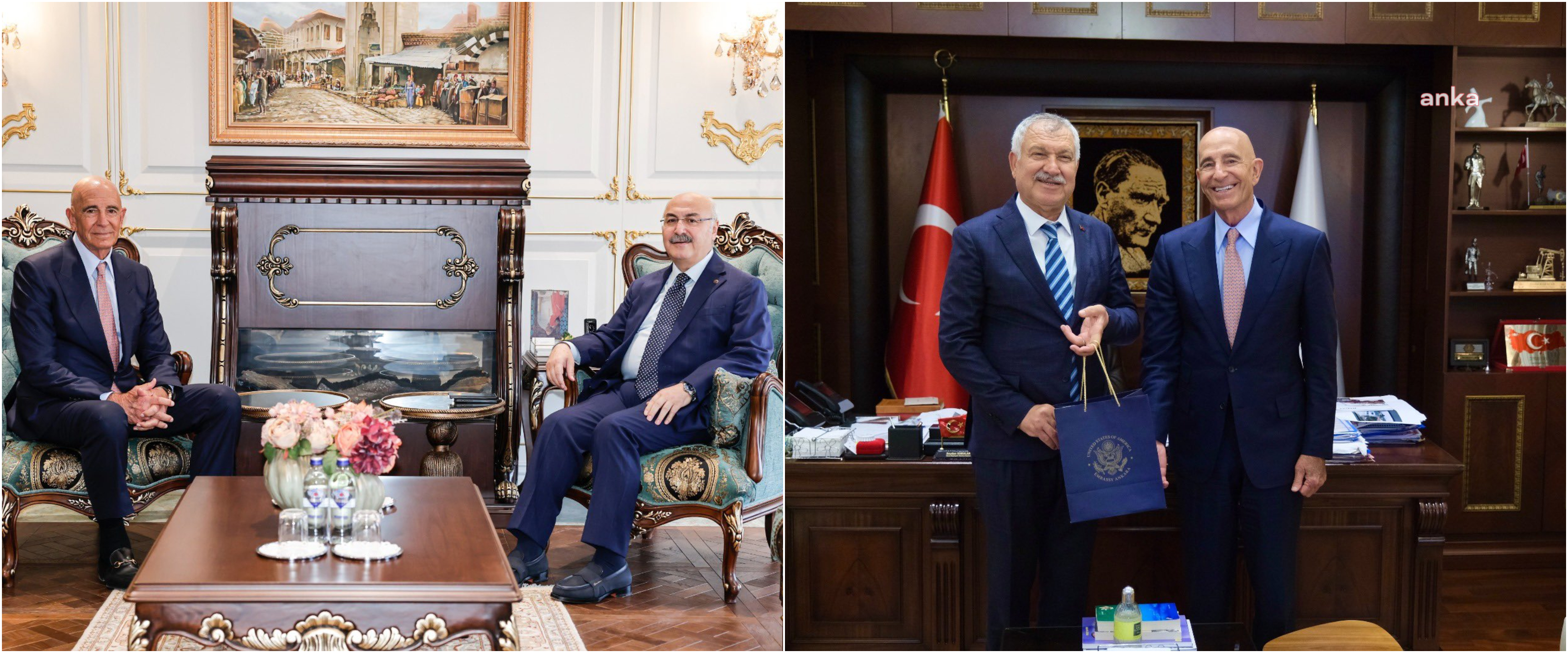 ABD'nin Ankara Büyükelçisi Barrack, Adana Valisi Köşger ve Büyükşehir Belediye Başkanı Karalar ile bir araya geldi