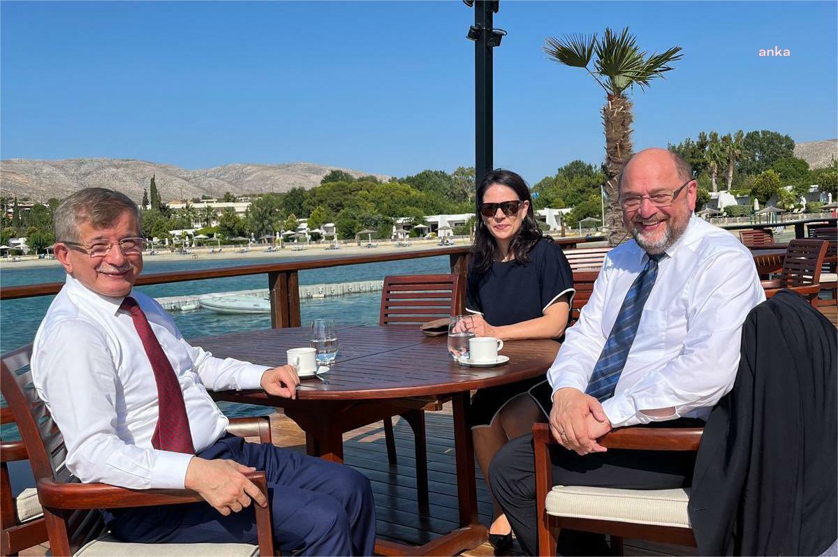 Ahmet Davutoğlu, BM Genel Kurulu Başkanı Baerbock ve eski AP Başkanı Schulz ile bir araya geldi