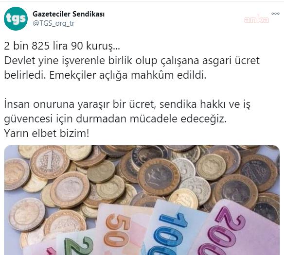 TGS: DEVLET İŞVERENLERLE BİR OLUP ASGARİ ÜCRET BELİRLEDİ