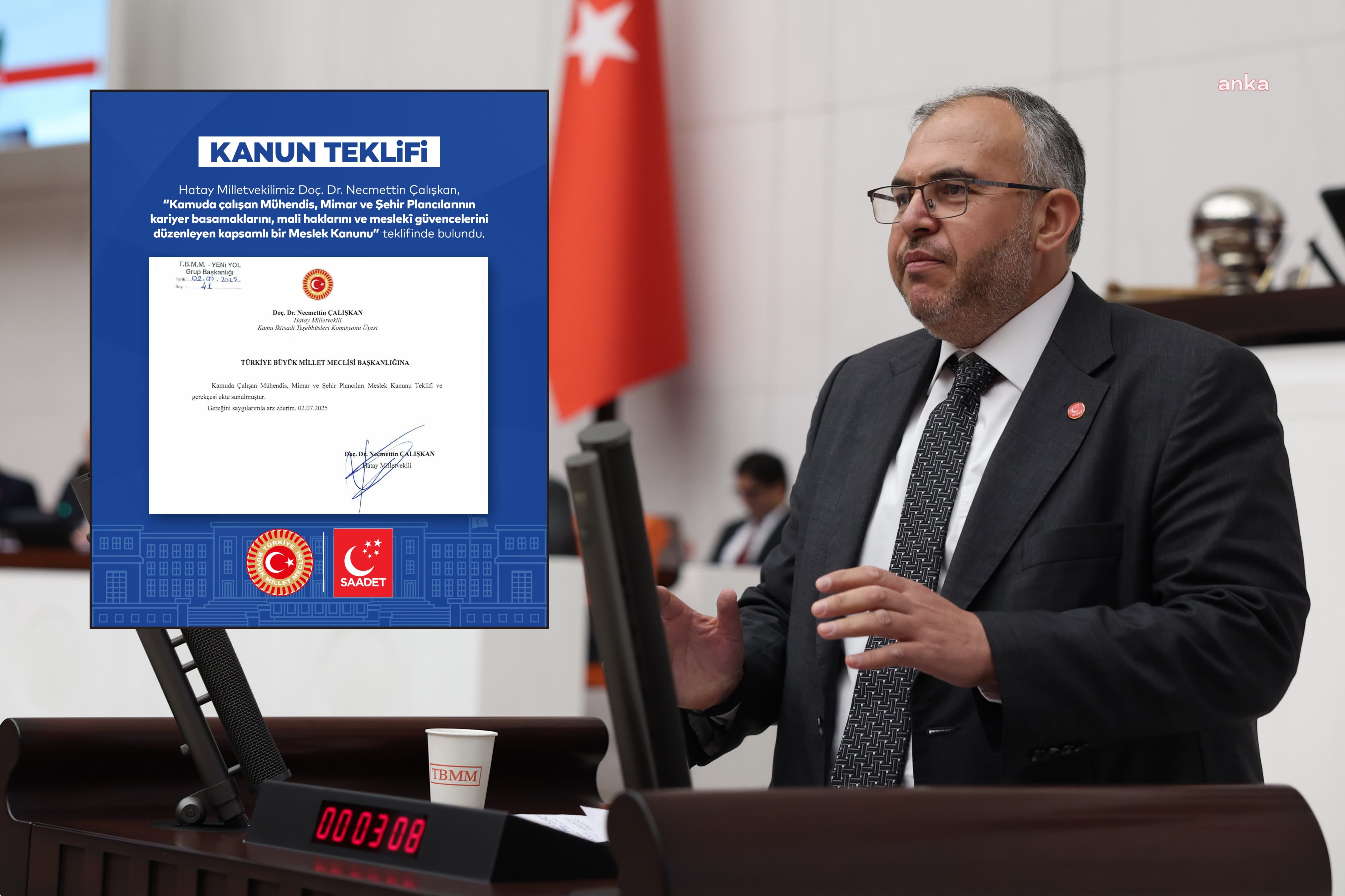 Saadet Partisi'nden kamu teknik personeline meslek kanunu teklifi