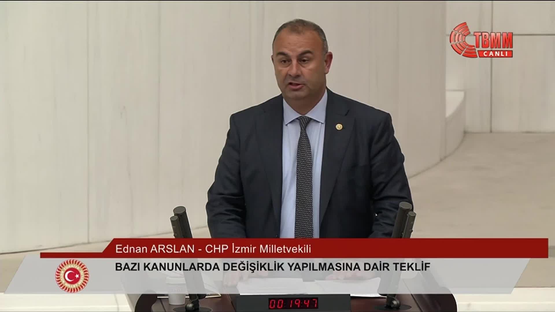 TBMM Genel Kurulu... CHP'li Arslan: "Madencilerin işlerini kolaylaştıracak bu düzenlemeye acilen 'hayır' dememiz gerekiyor"