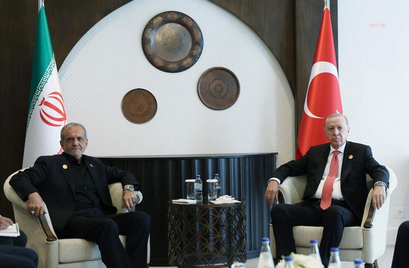 Cumhurbaşkanı Erdoğan, İran Cumhurbaşkanı Pezeşkiyan ile bir araya geldi