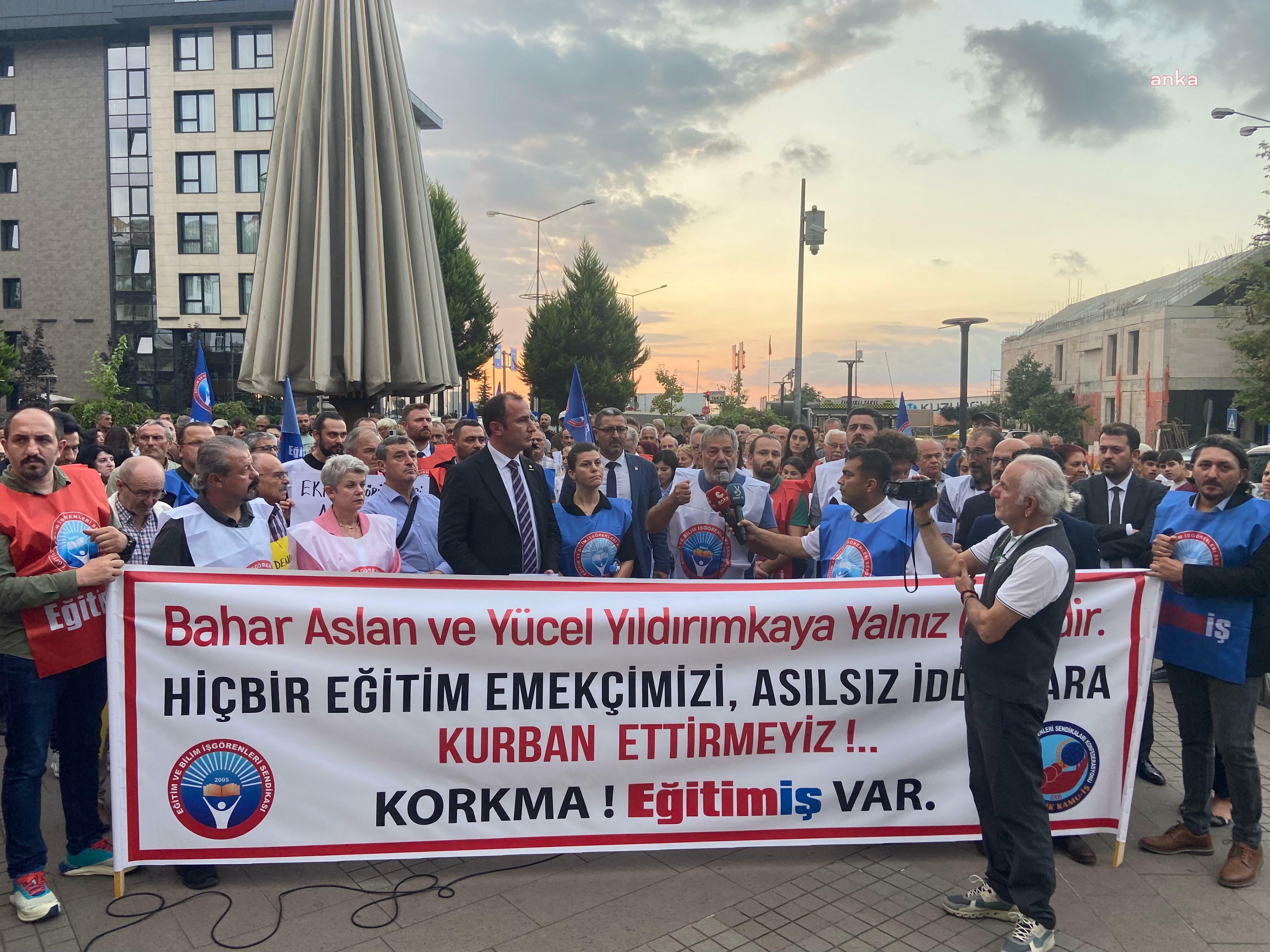 Eğitim-İş Rize İl Başkanı Kutay: "8 Mart afişi nedeniyle görevden uzaklaştırılan Bahar hoca davayı kazandı ama 19 aydır göreve iadesini bekliyor"