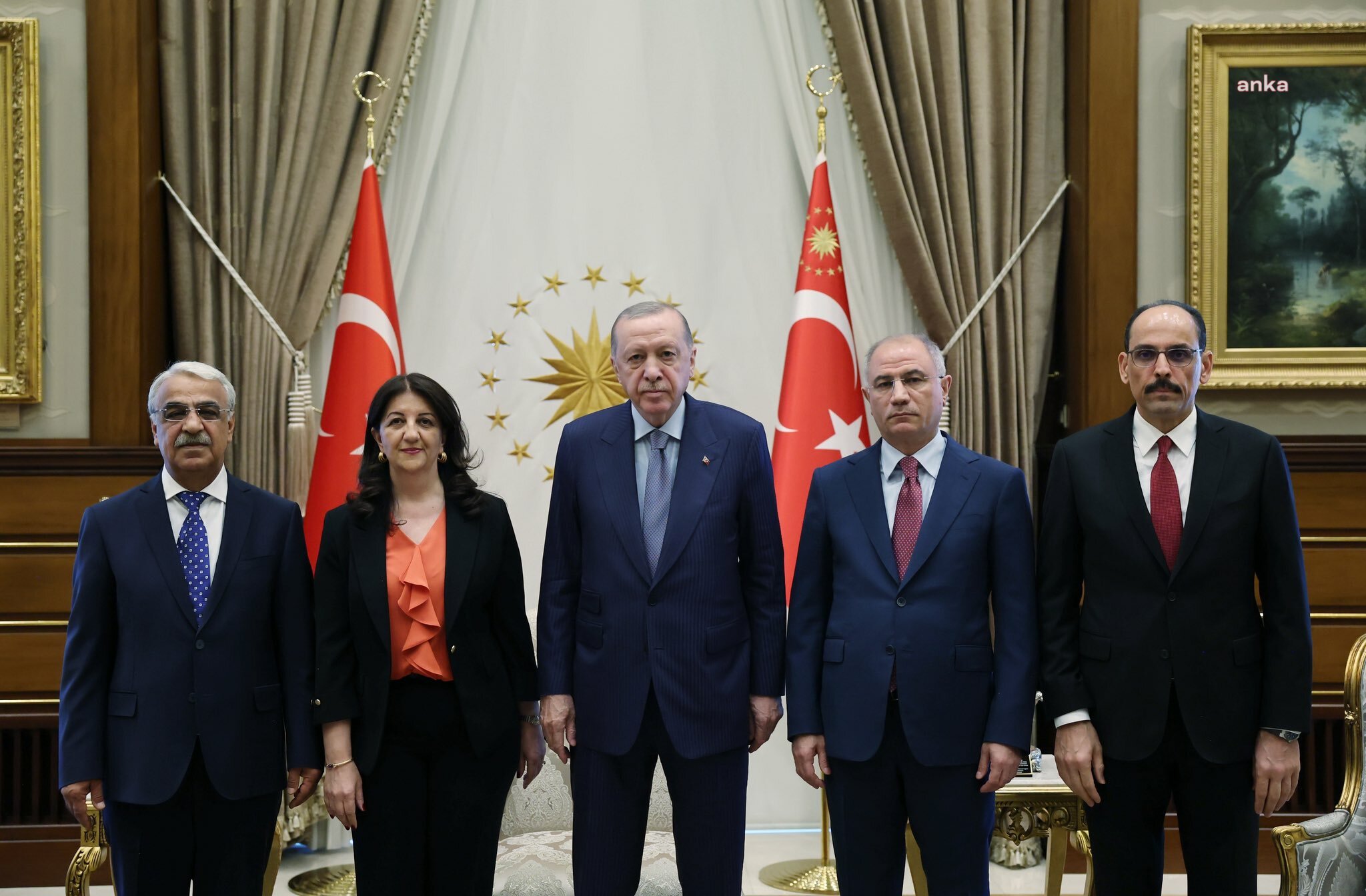 Cumhurbaşkanı Erdoğan, İmralı heyetini Cumhurbaşkanlığı’nda kabul etti
