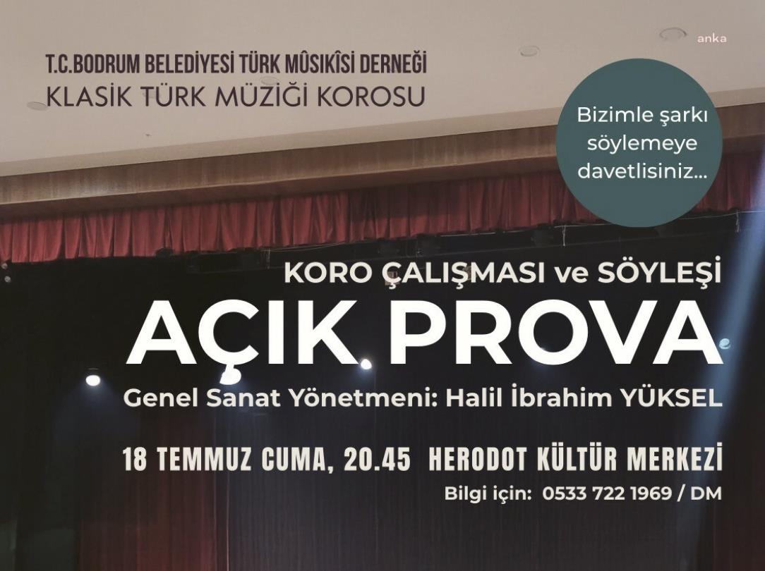 Bodrum Belediyesi Türk Musikisi Derneği'nden müzikseverlere davet