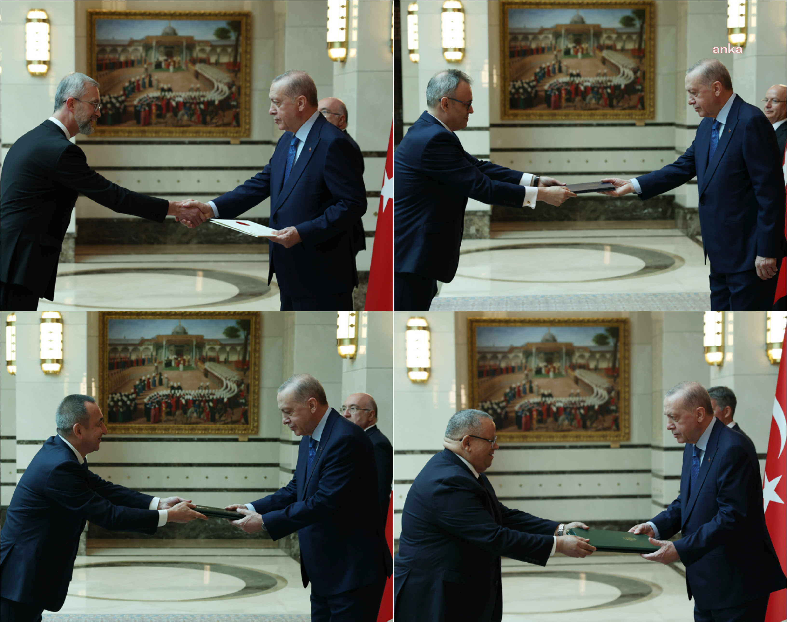 Dört ülkenin Büyükelçisi, Cumhurbaşkanı Erdoğan'a güven mektuplarını sundu