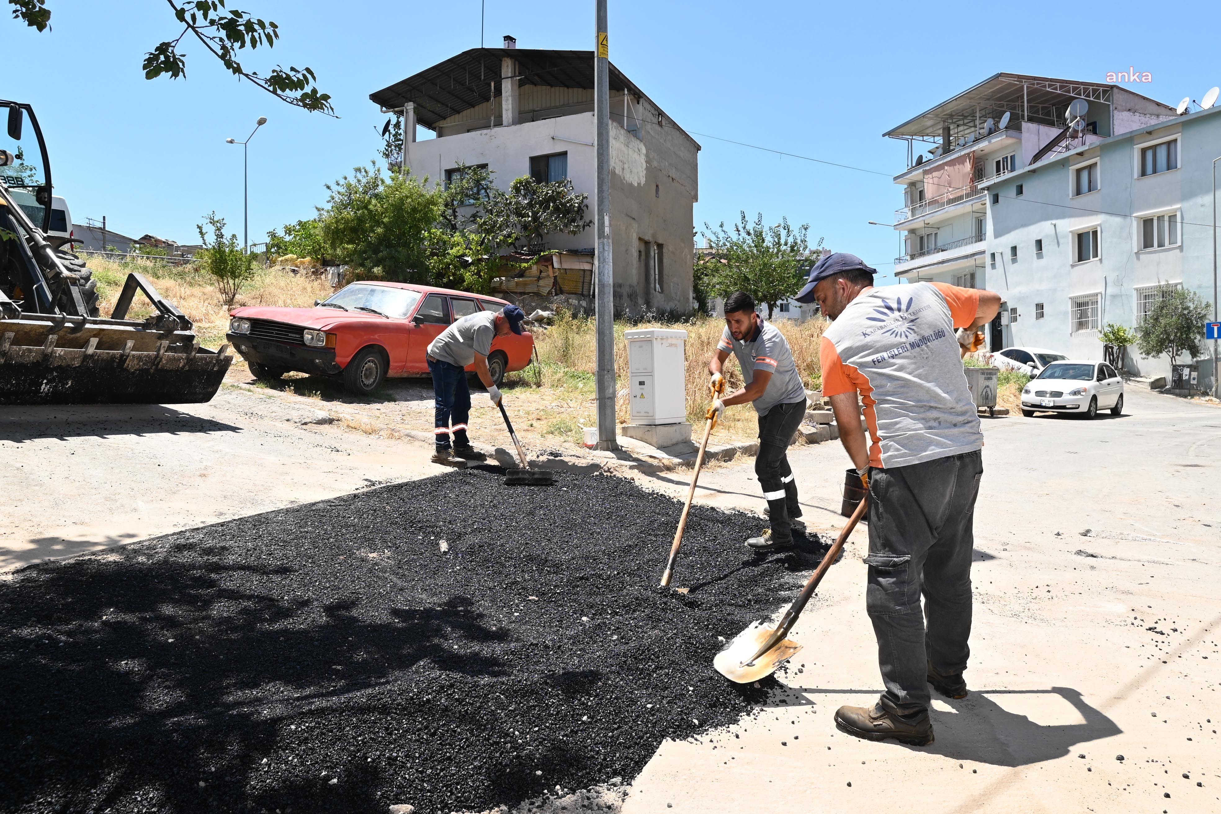 Karabağlar’da asfaltlama ve yol onarım çalışmaları aralıksız sürüyor