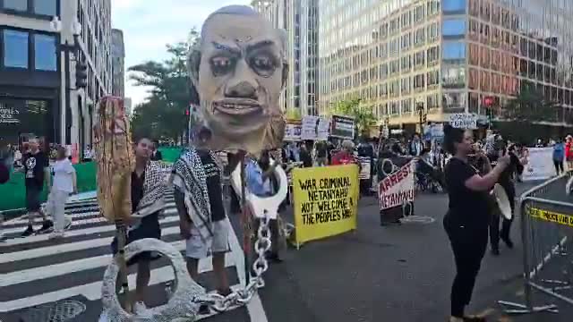 Beyaz Saray çevresinde Netenyahu'ya protesto
