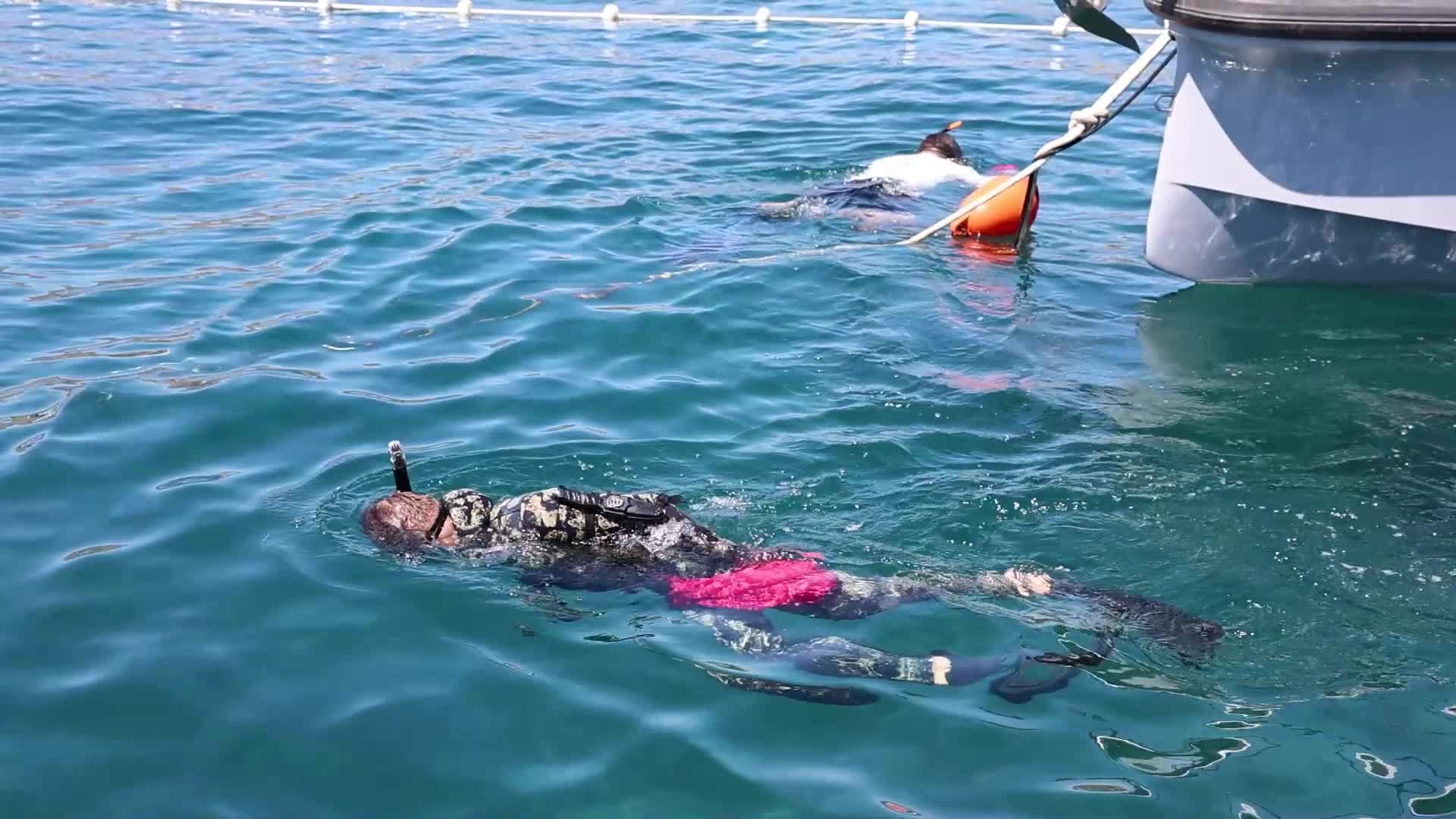 Bodrum Belediyesi'nden Türkbükü sahilinde deniz dibi temizliği