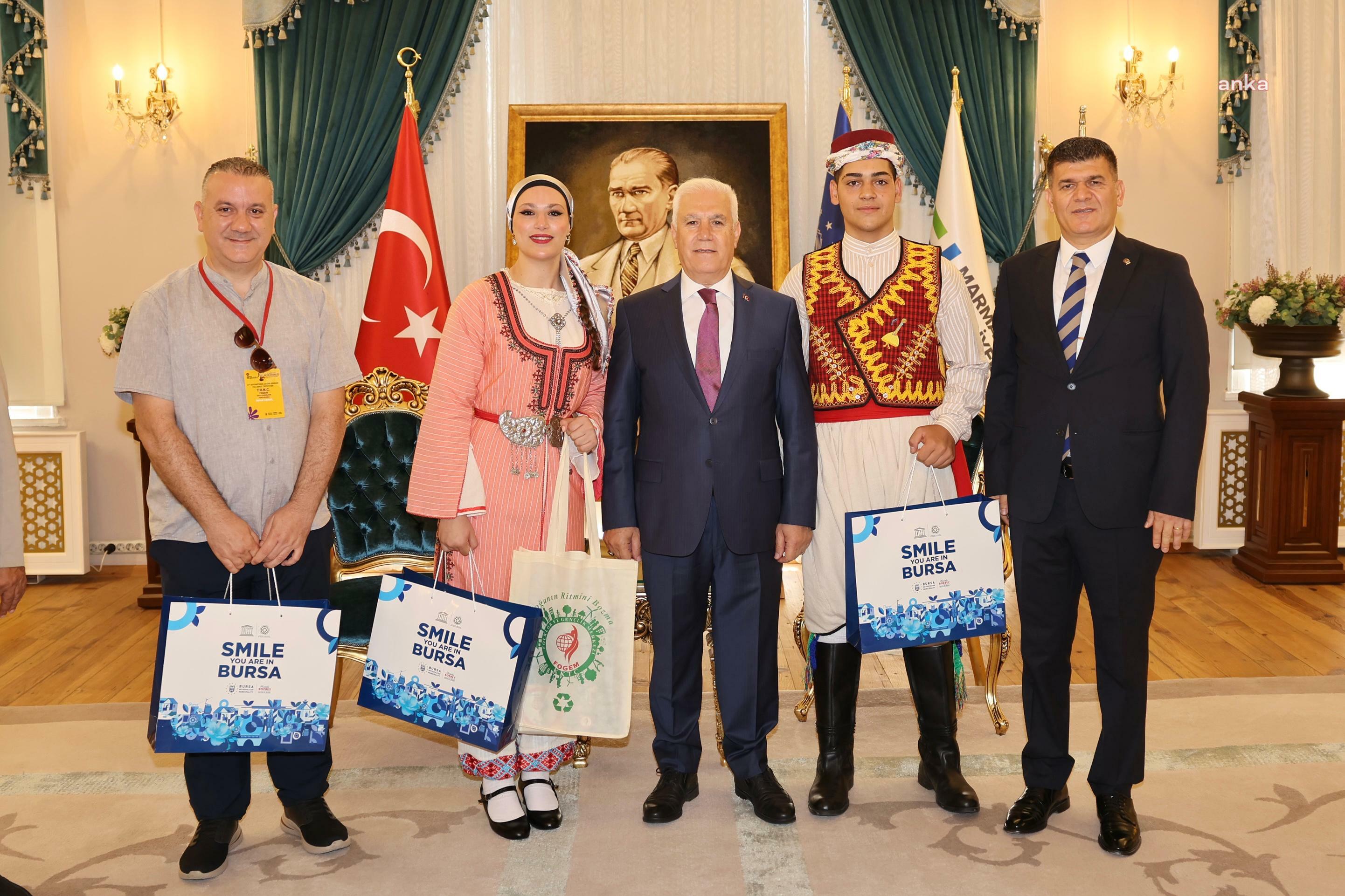 Altın Karagöz dans ekiplerinden Bursa Büyükşehir Belediye Başkanı Bozbey’e ziyaret