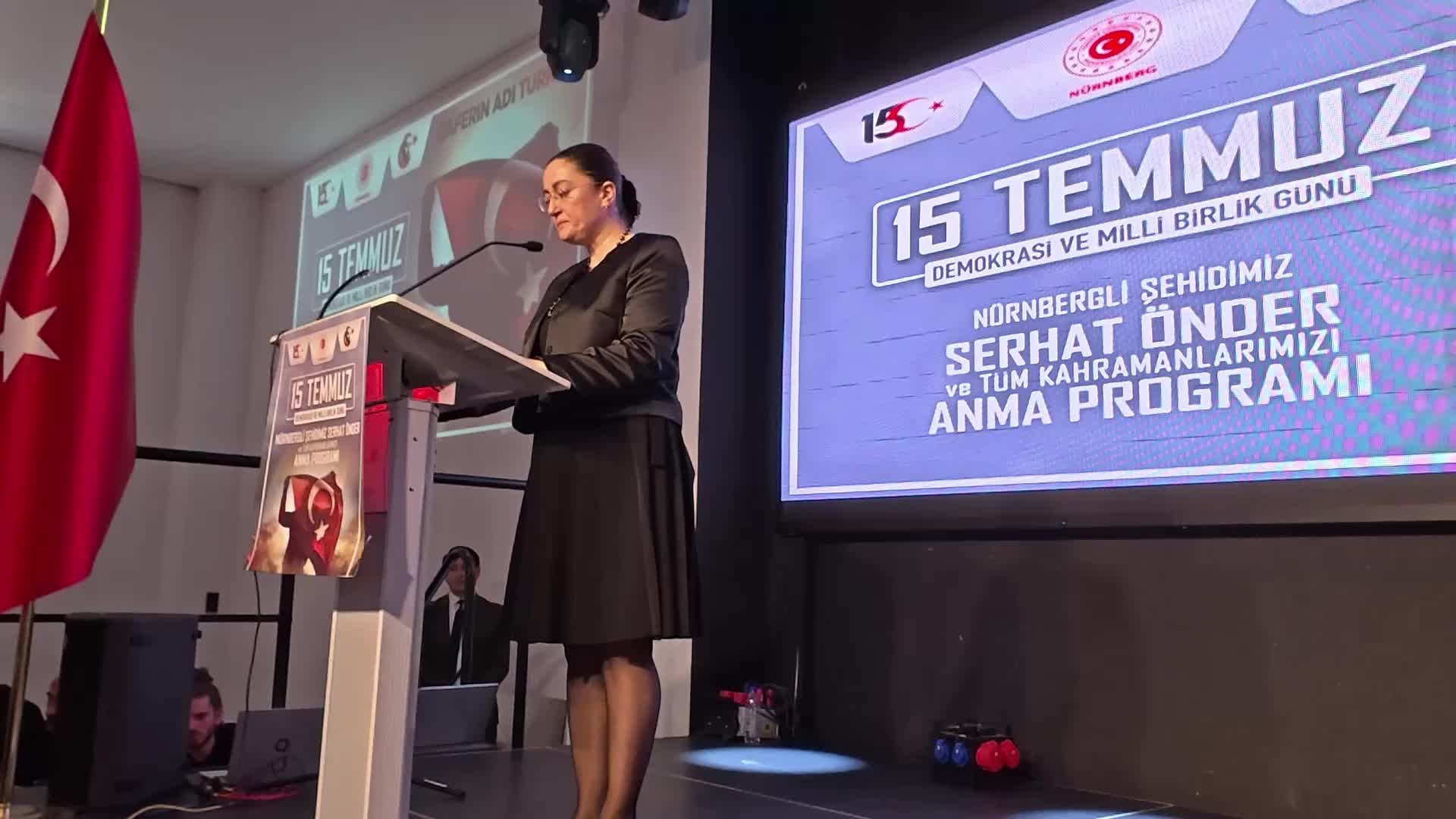 Almanya'nın Fürth kentinde 15 Temmuz anması