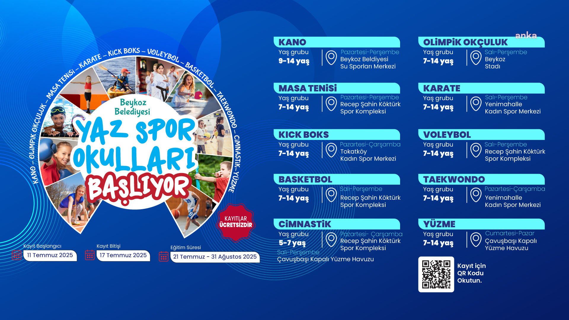 Beykoz’da yaz ayları sporla şenlenecek