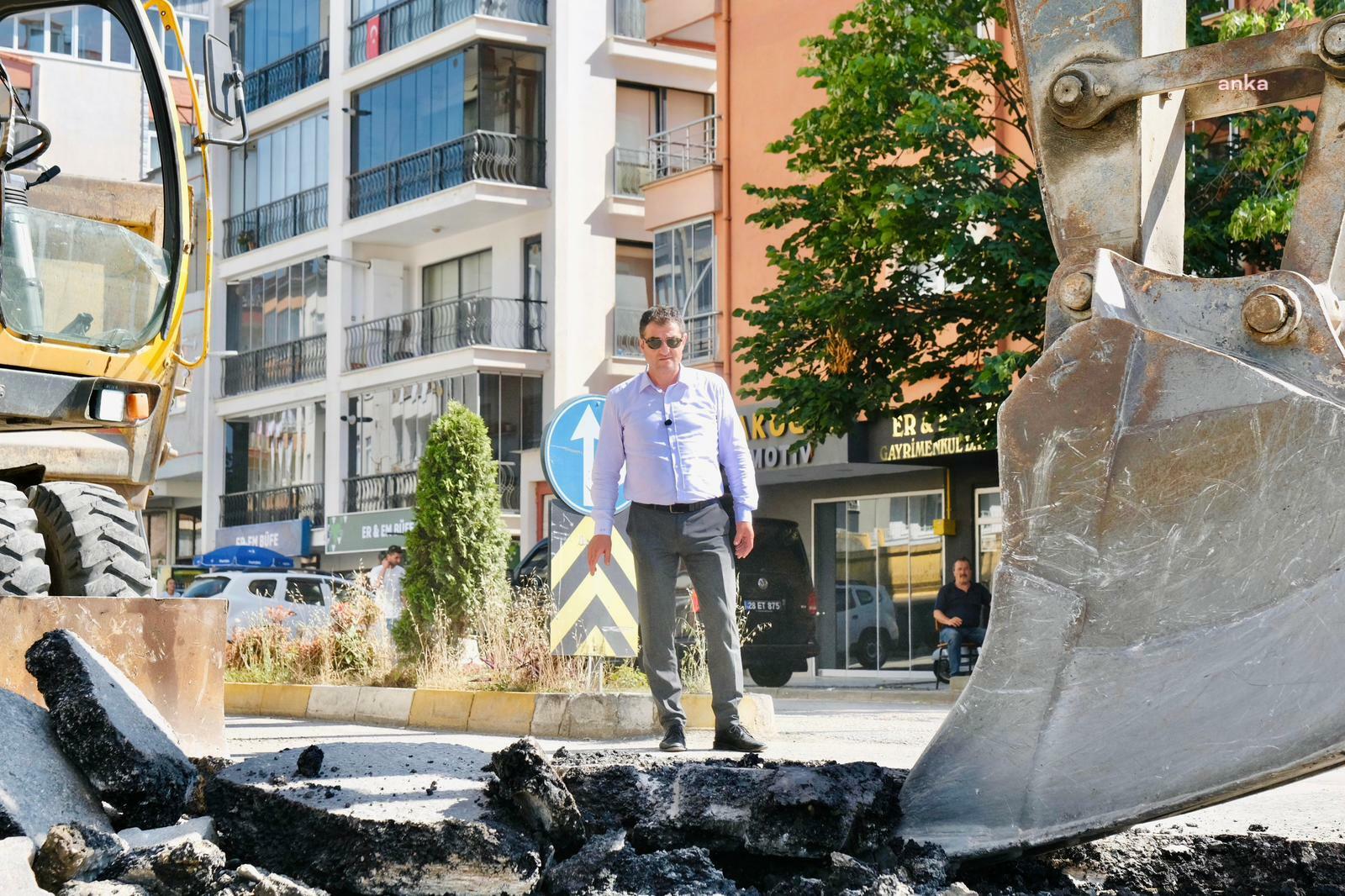 Giresun Belediyesi'nden hastane yolunda asfalt yenileme çalışması