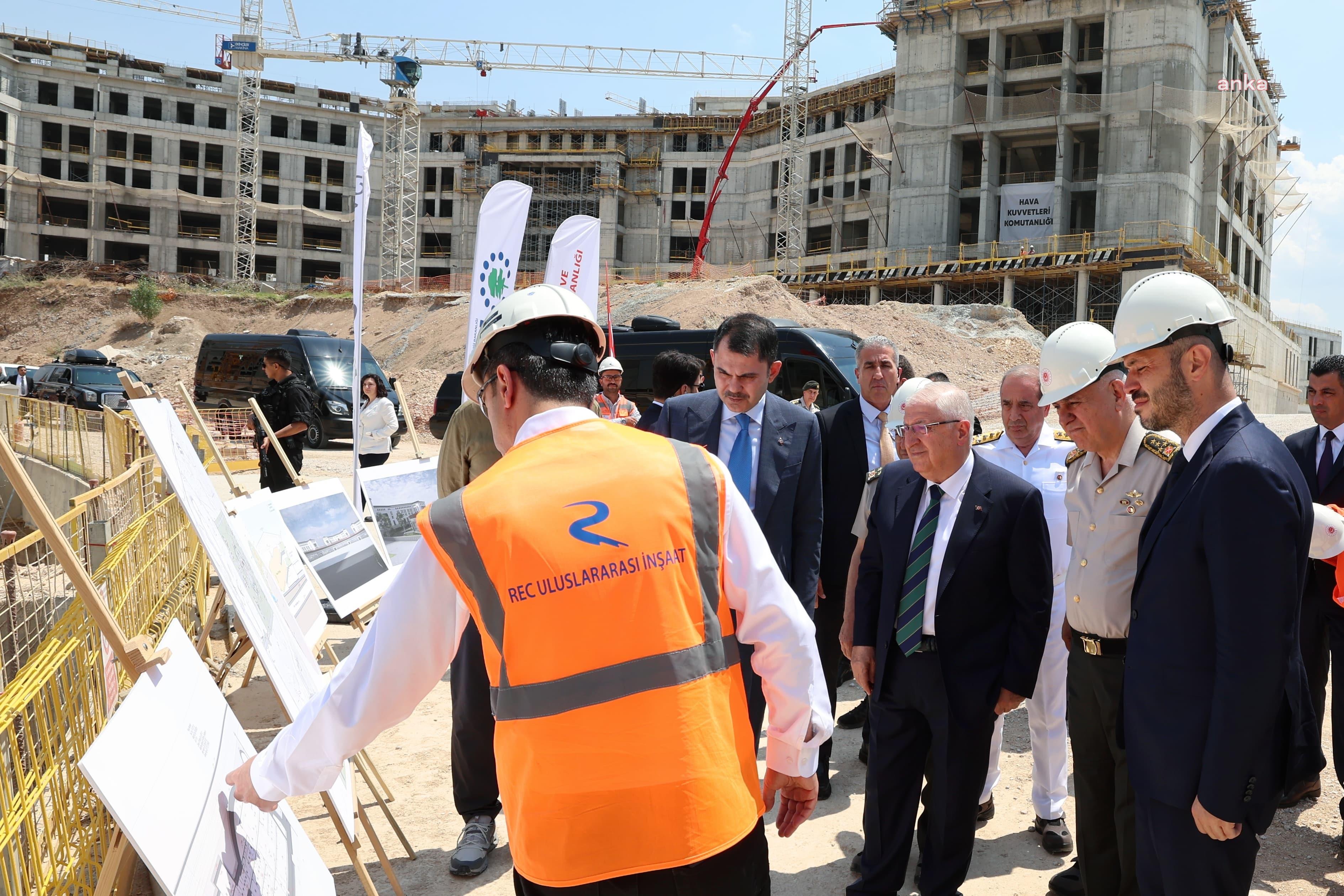 Bakan Güler ve Bakan Kurum, inşası devam eden Ay Yıldız yerleşkesindeki çalışmaları inceledi