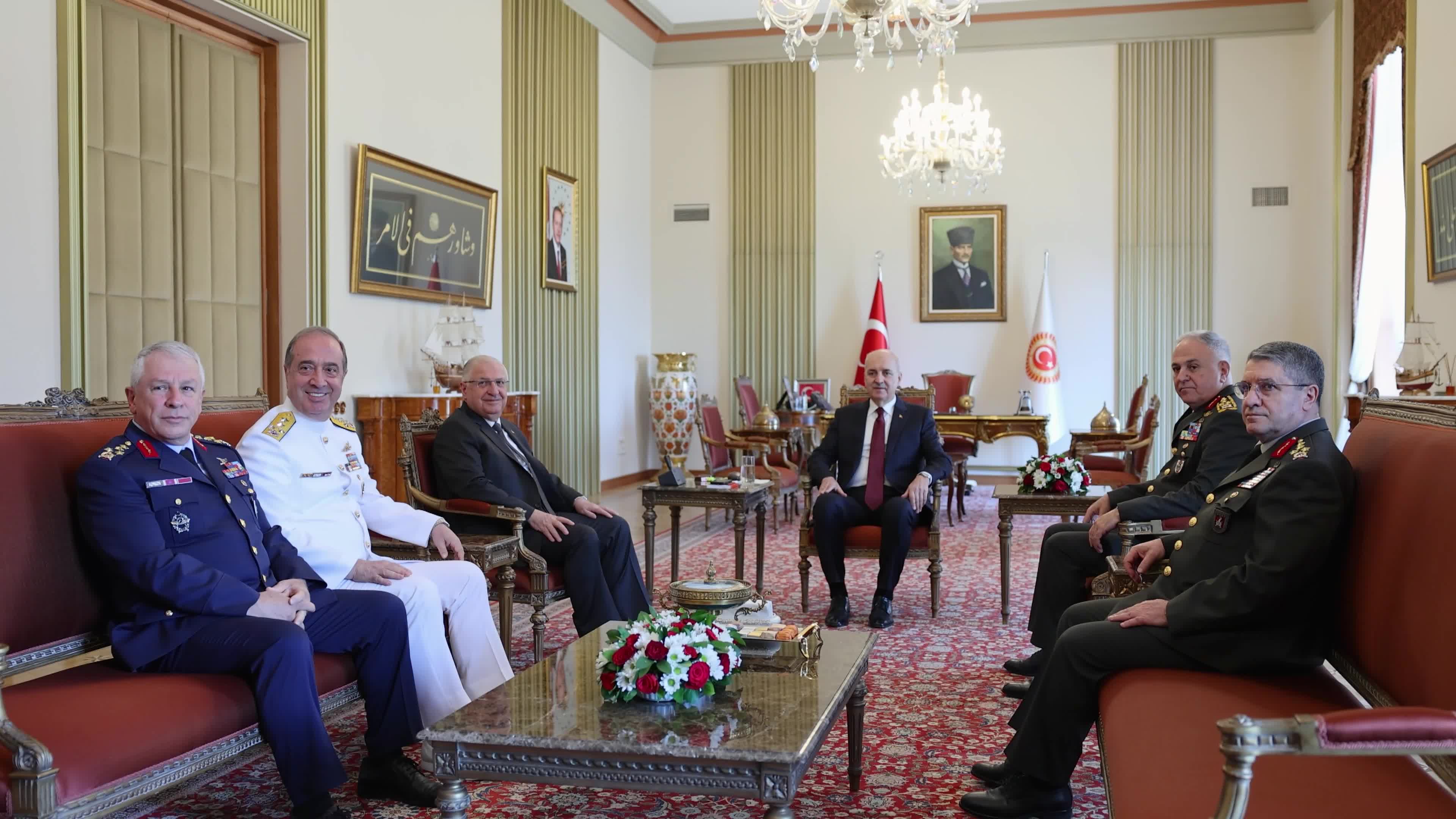 TBMM Başkanı Kurtulmuş’un Milli Savunma Bakanı Güler’i kabulünde “Terörsüz Türkiye” ile ilgili yürütülen çalışmalar ele alındı