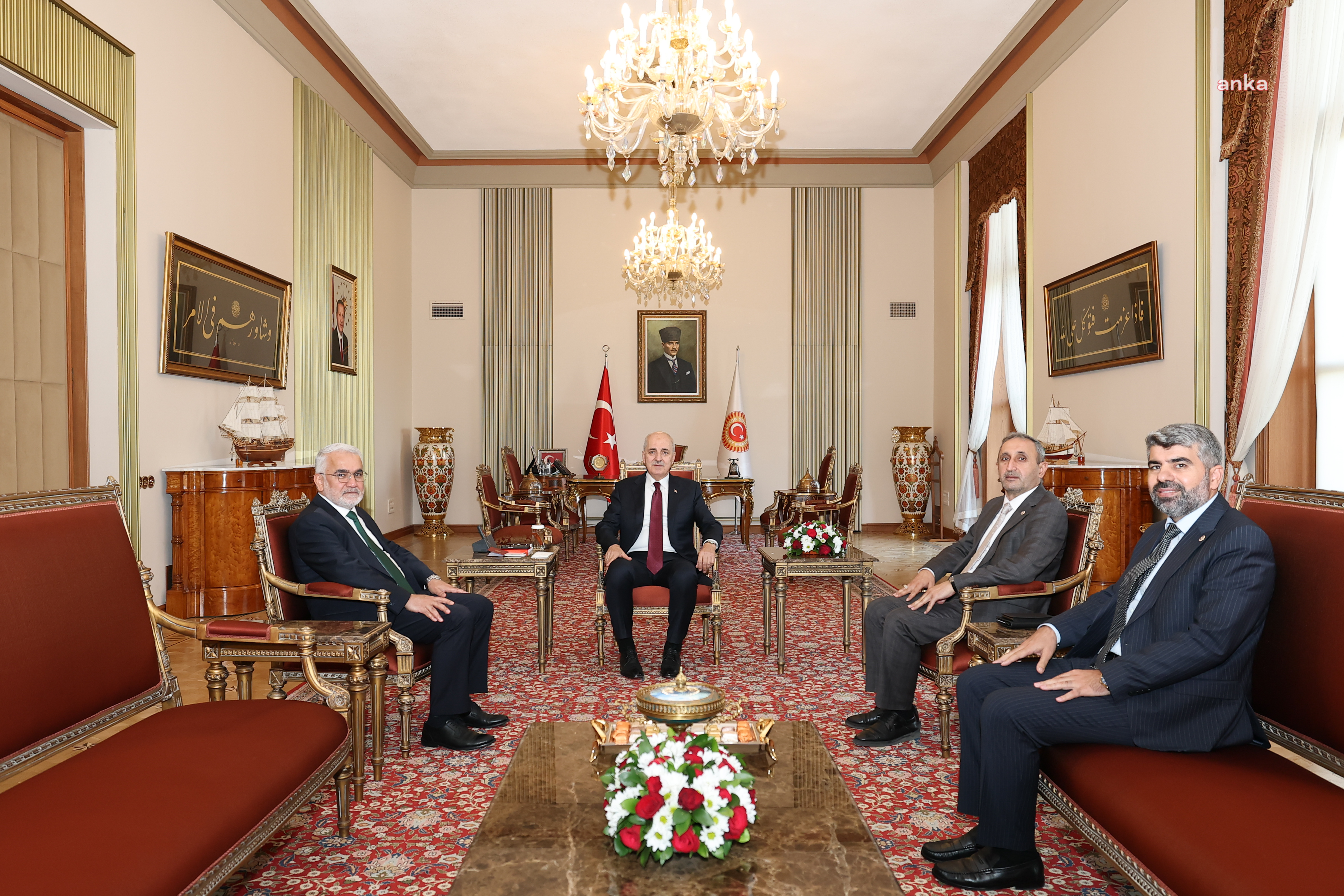 TBMM Başkanı Kurtulmuş, HÜDA-PAR Genel Başkanı Yapıcıoğlu'nu kabul etti