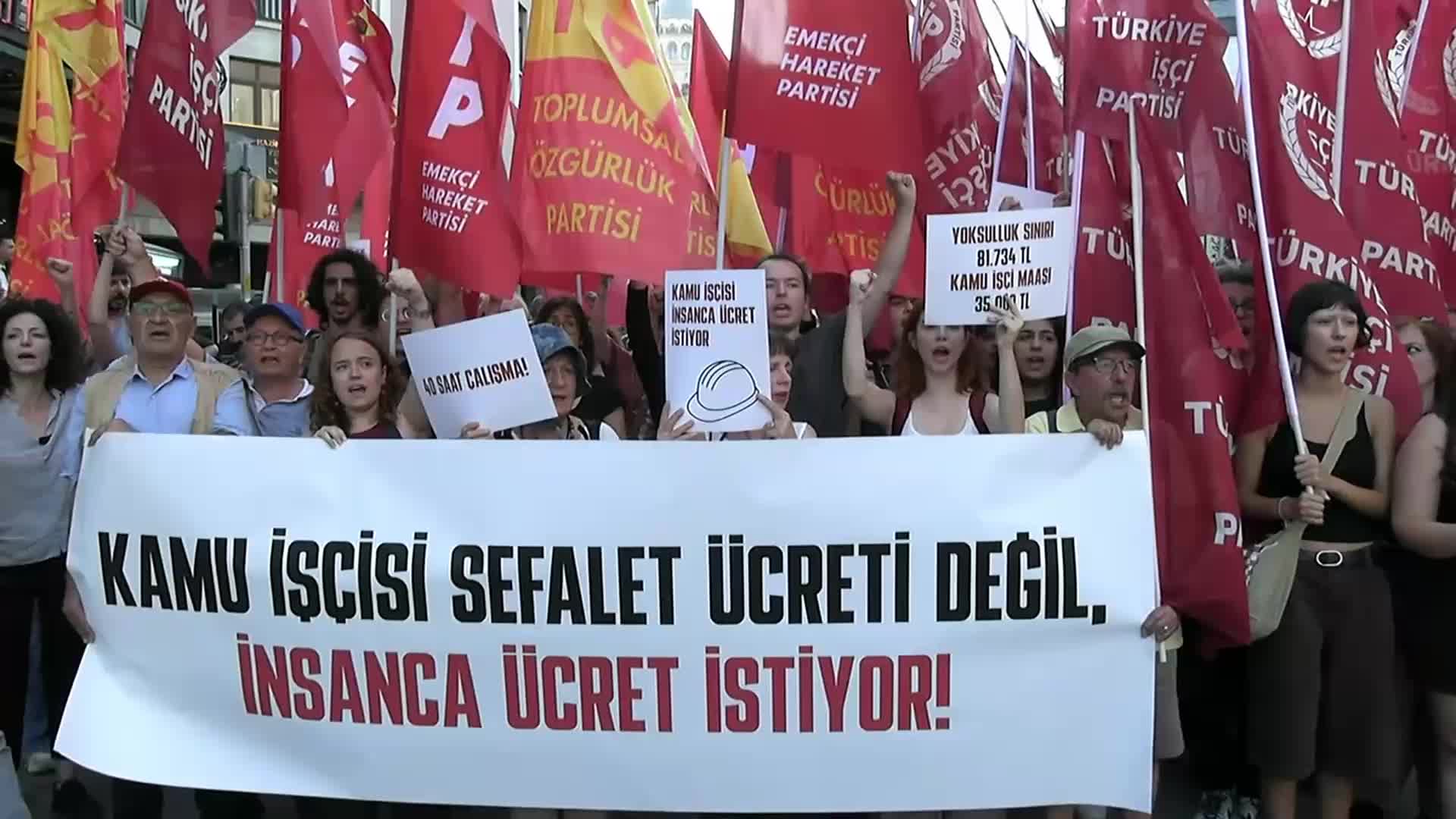Kamu işçileri, İstanbul’da ses yükseltti: “İşçilerin birliği sermayeyi yenecek”