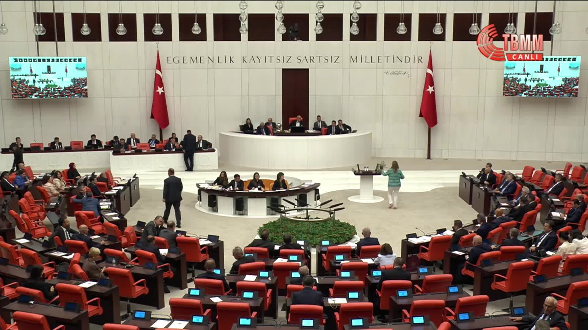 TBMM Genel Kurulu... CHP'li Dinçer "zeytinlik yasası"nı protesto etmek için kürsüye çıplak ayakla çıktı: Siz, yeşile ancak doların rengi olduğu müddetçe kıymet verirsiniz