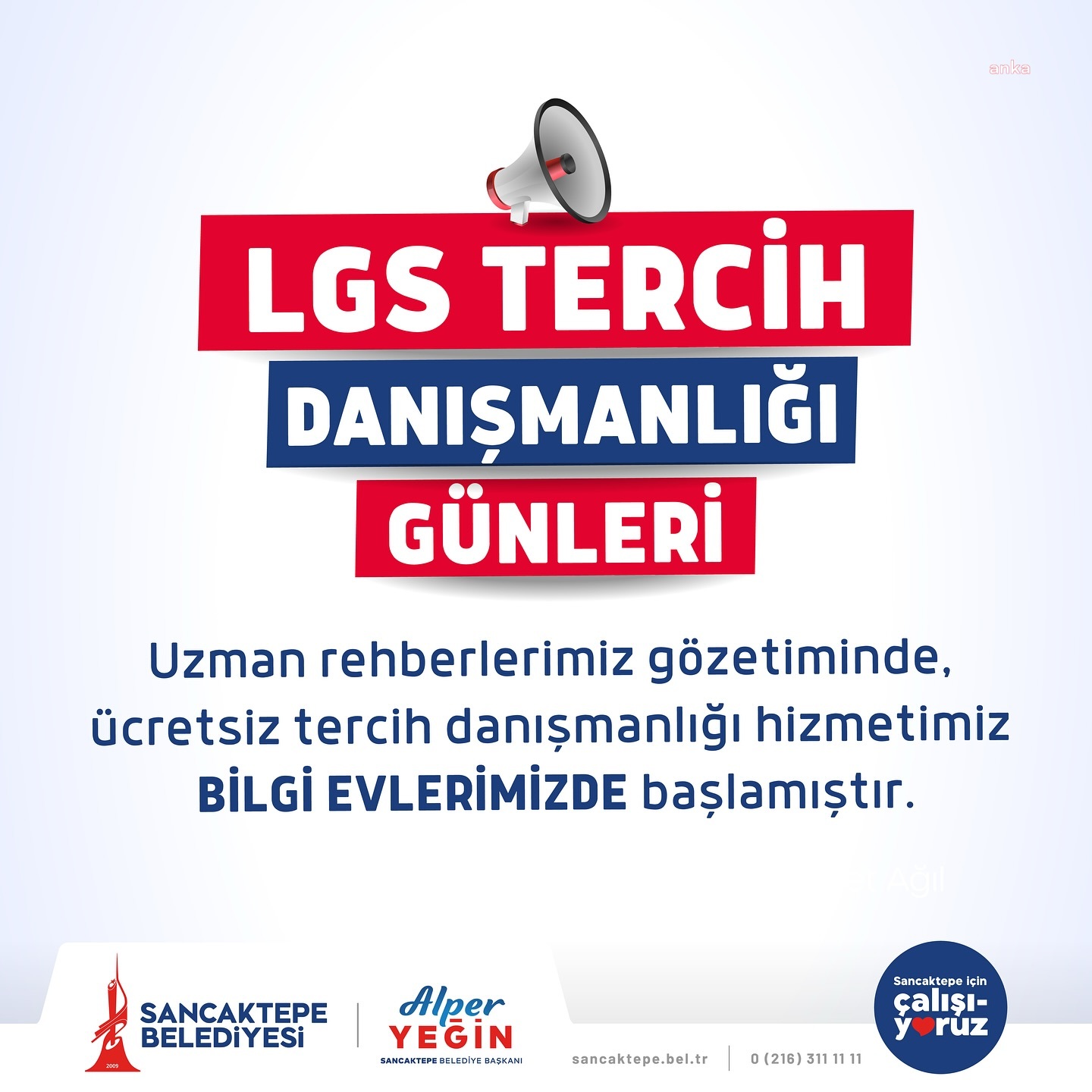 Sancaktepe Belediyesi'nden LGS öğrencilerine ücretsiz danışmanlık hizmeti