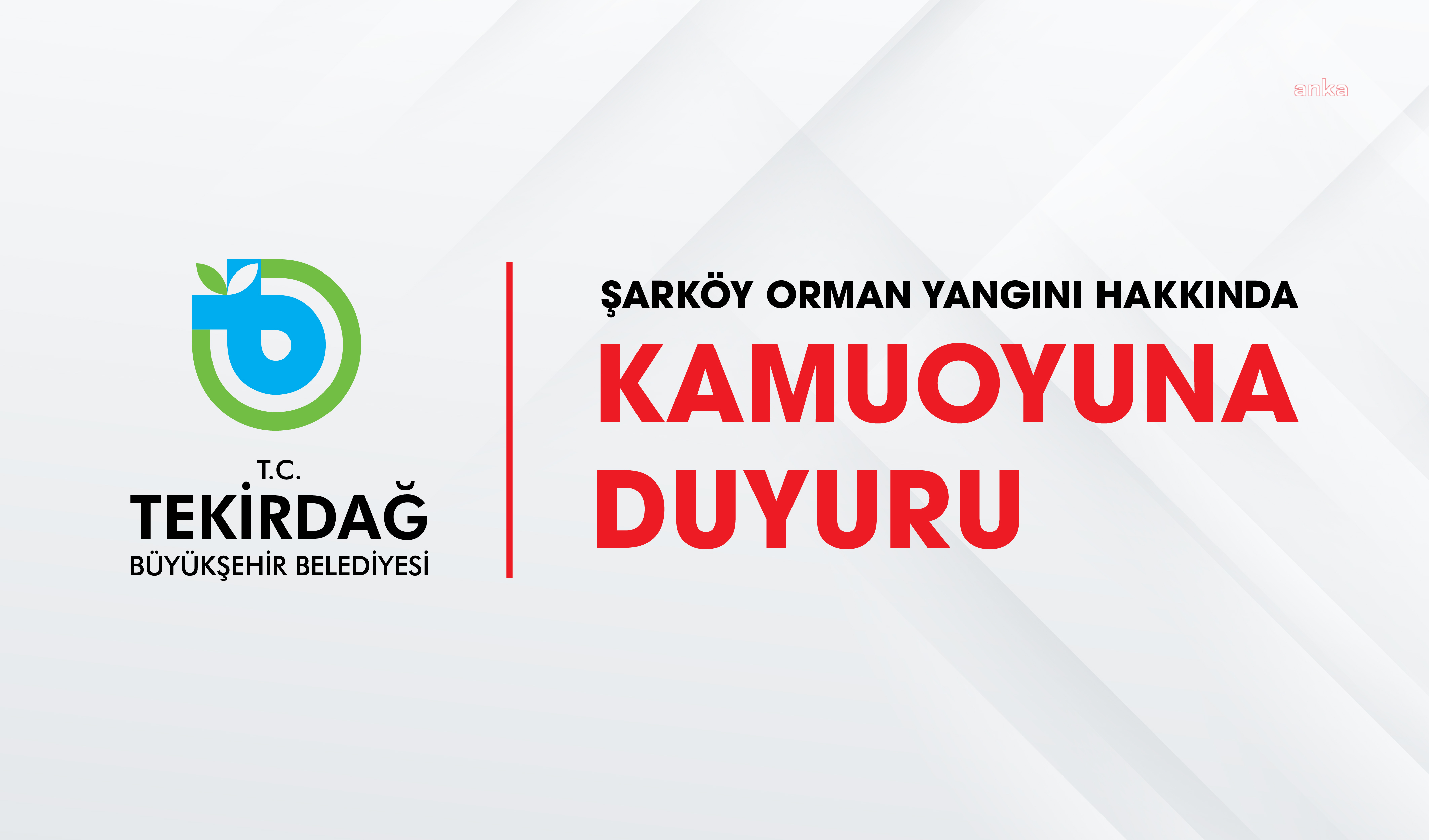 Tekirdağ Büyükşehir Belediyesi: "İtfaiyemiz yalnızca görev sınırları içinde değil, ormanlık alanlarda da ilk andan beri aktif şekilde mücadele yürütmüştür"