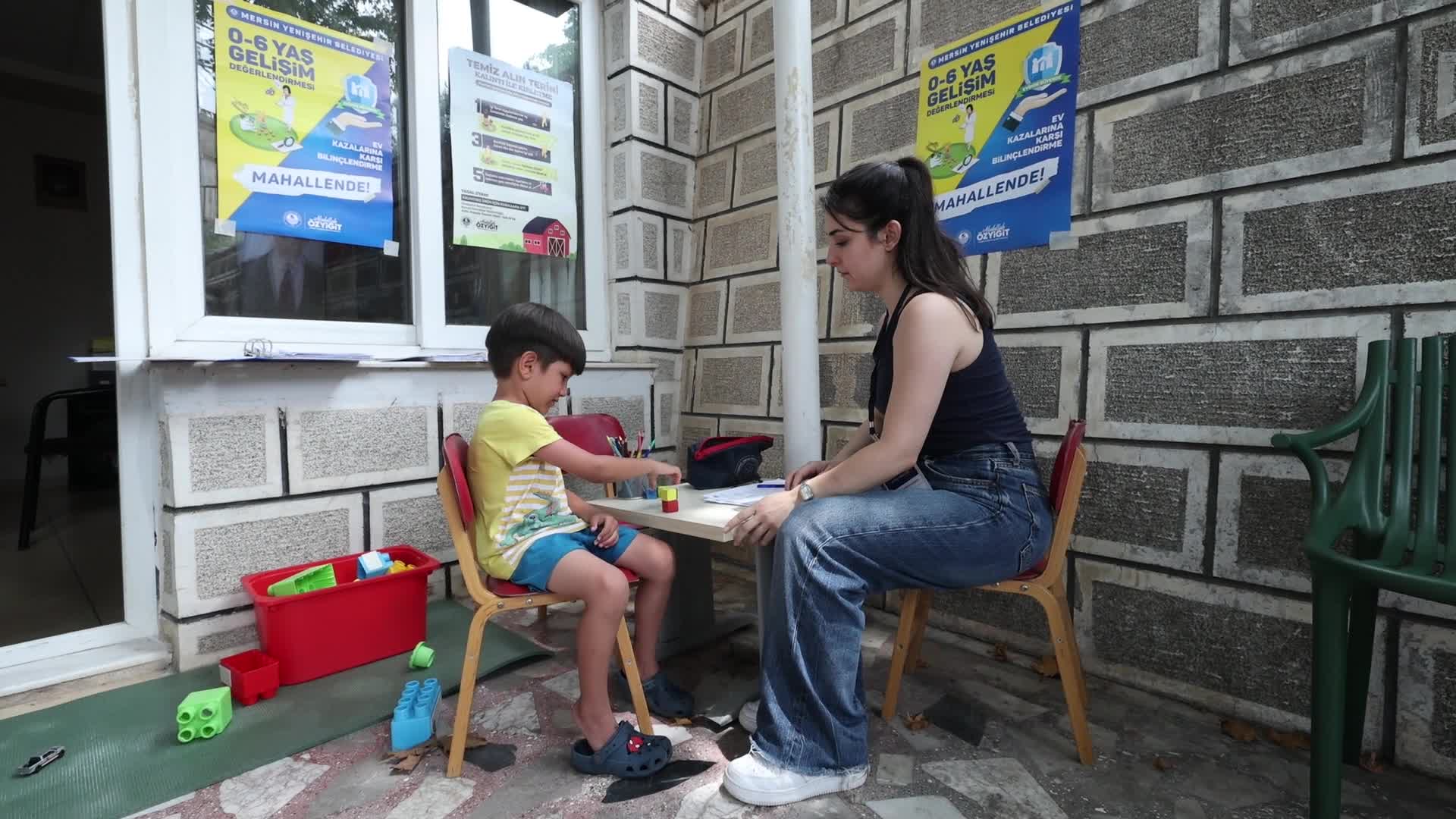 Yenişehir Belediyesi, kırsal mahallelerde çocukların gelişim taramalarını yapıyor