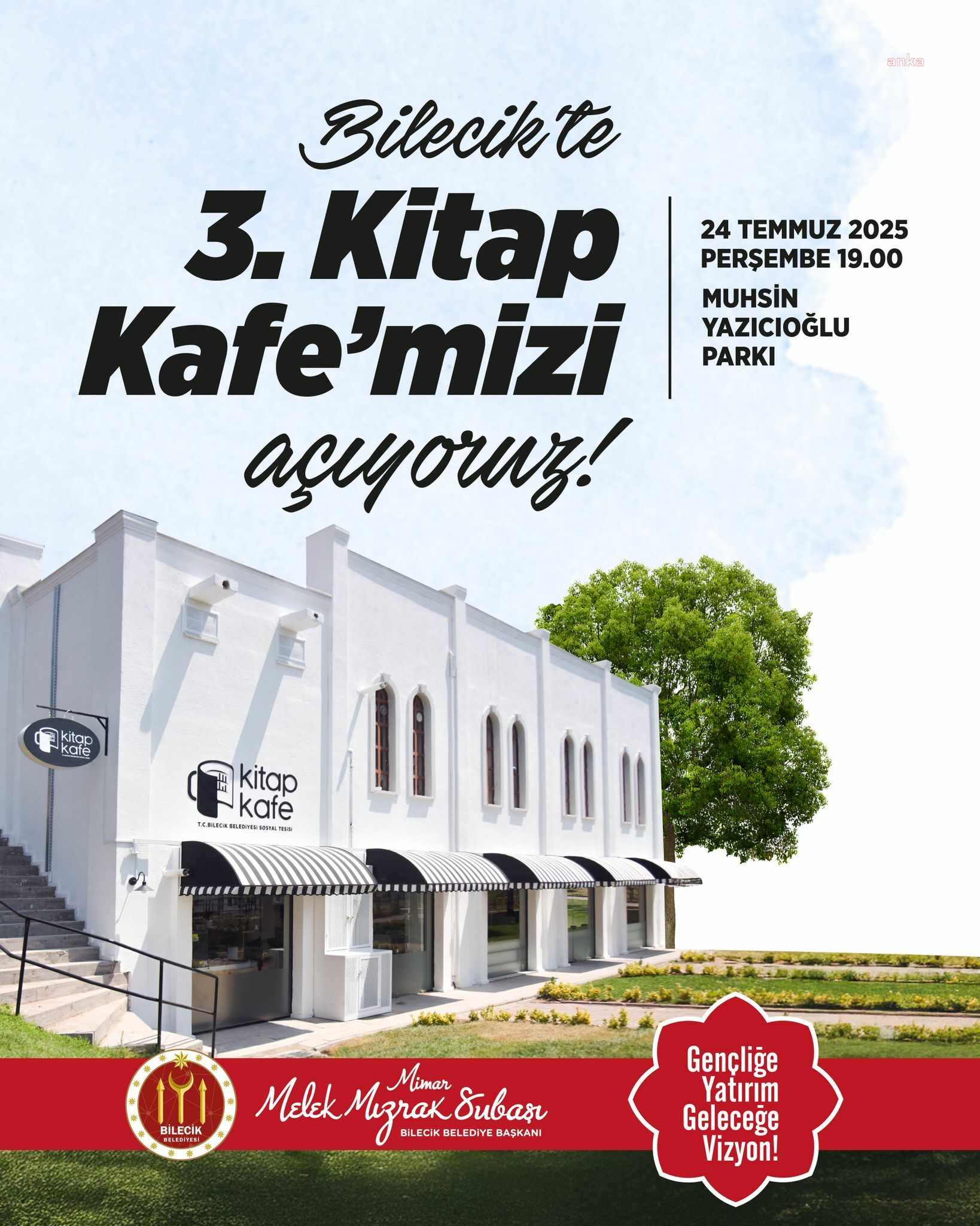 Bilecik Belediyesi, üçüncü Kitap Kafe'yi hizmete açıyor