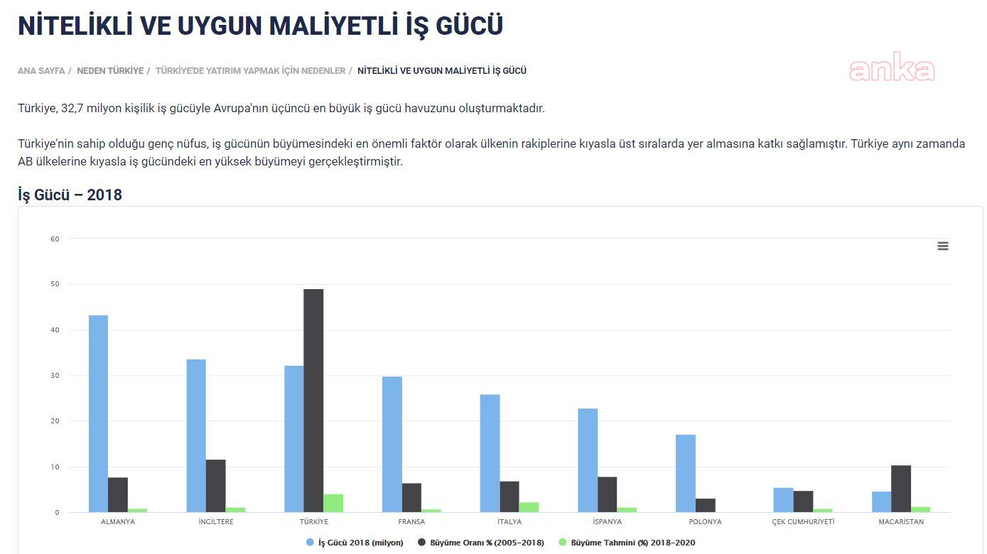 CUMHURBAŞKANLIĞI’NDAN YABANCI YATIRIMCIYA ÇAĞRI: UYGUN MALİYETLİ İŞ GÜCÜMÜZ VAR