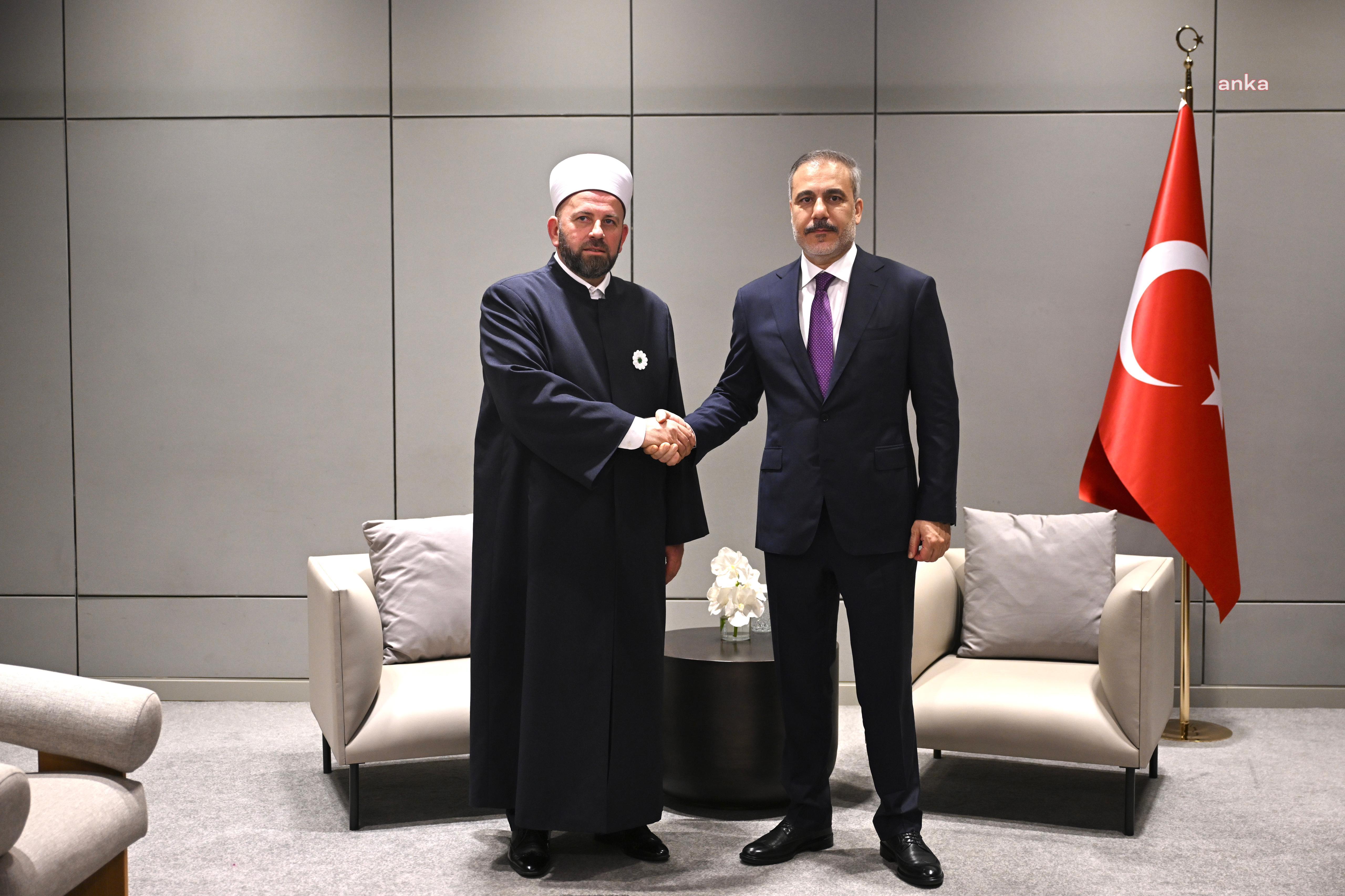 Dışişleri Bakanı Fidan, Karadağ İslam Birliği Başkanı Feyziç'i kabul etti