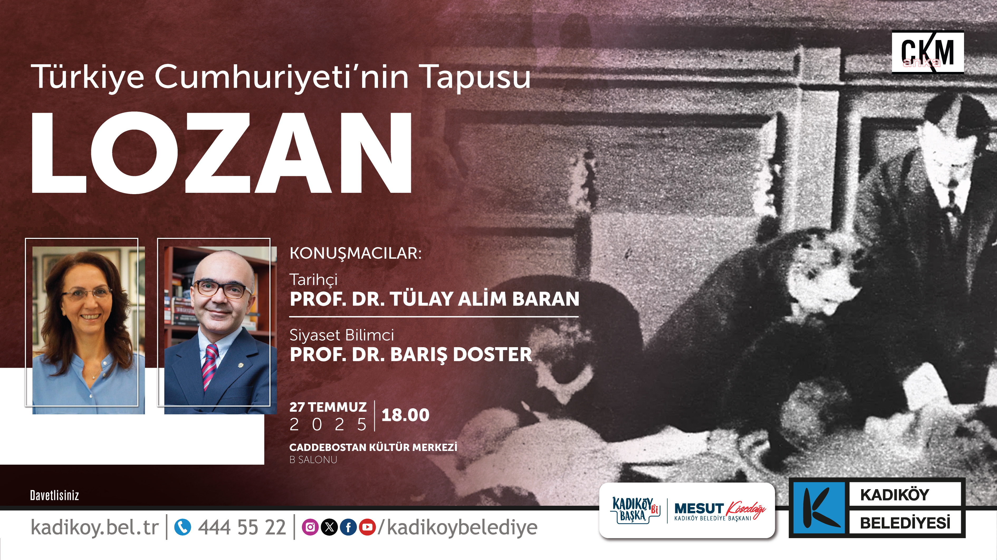 Kadıköy Belediyesi'nden Lozan Antlaşması’nın 102'nci yılına özel söyleşi
