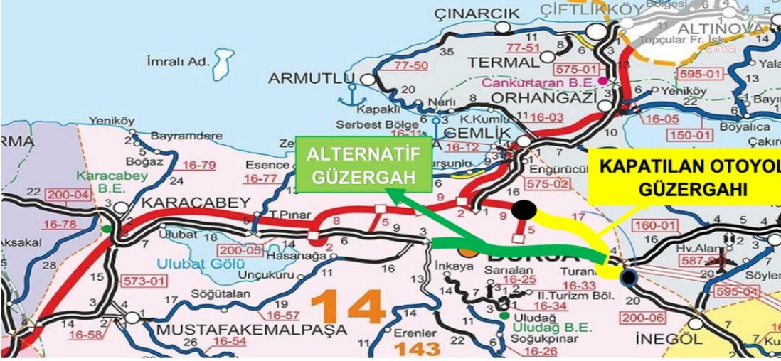 Orman yangınları nedeniyle Bursa ve Karabük'te bazı yollar trafiğe kapatıldı