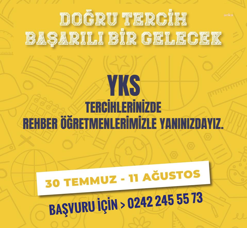 Konyaaltı Belediyesi'nden üniversite tercihi yapacak öğrencilere destek
