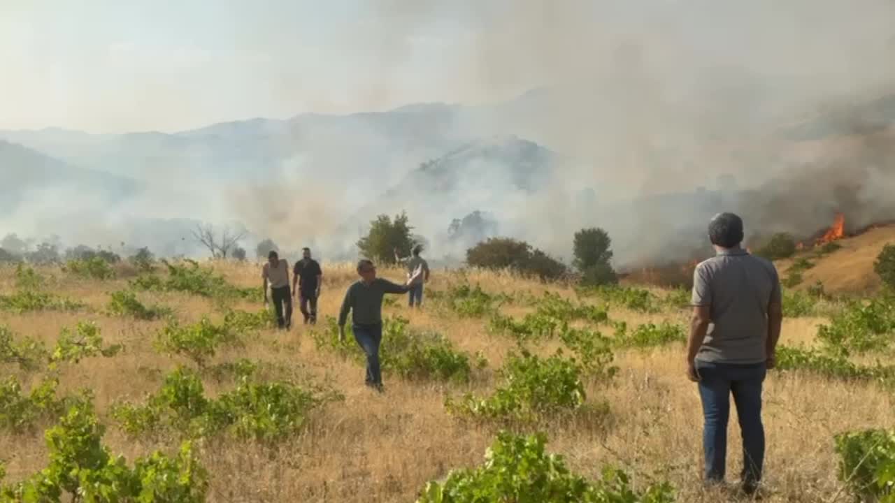 Diyarbakır’da örtü yangını havadan ve karadan müdahaleyle kontrol altına alındı