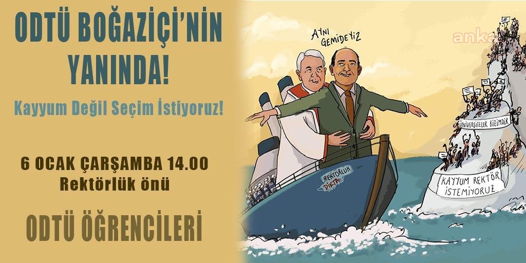 ODTÜ ÖĞRENCİLERİ'NDEN DESTEK GELDİ: “ODTÜ, BOĞAZİÇİ'NİN YANINDA”