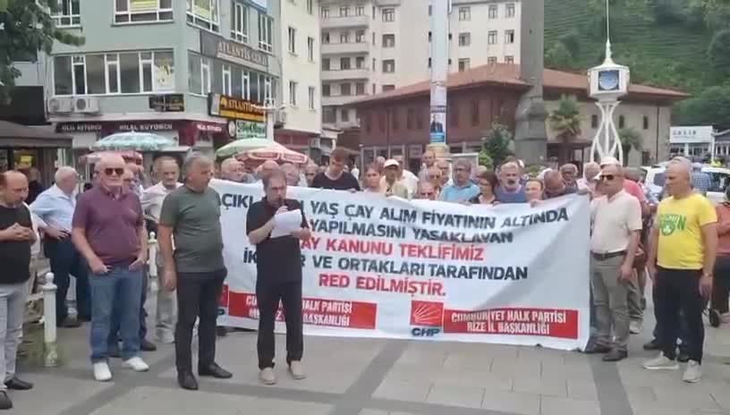 CHP Rize İl Başkanı Deniz: “Yaş çay üreticilerinin sıkıntılarının sorumlusu 23 yıldan beri iktidarda bulunan AKP’dir”