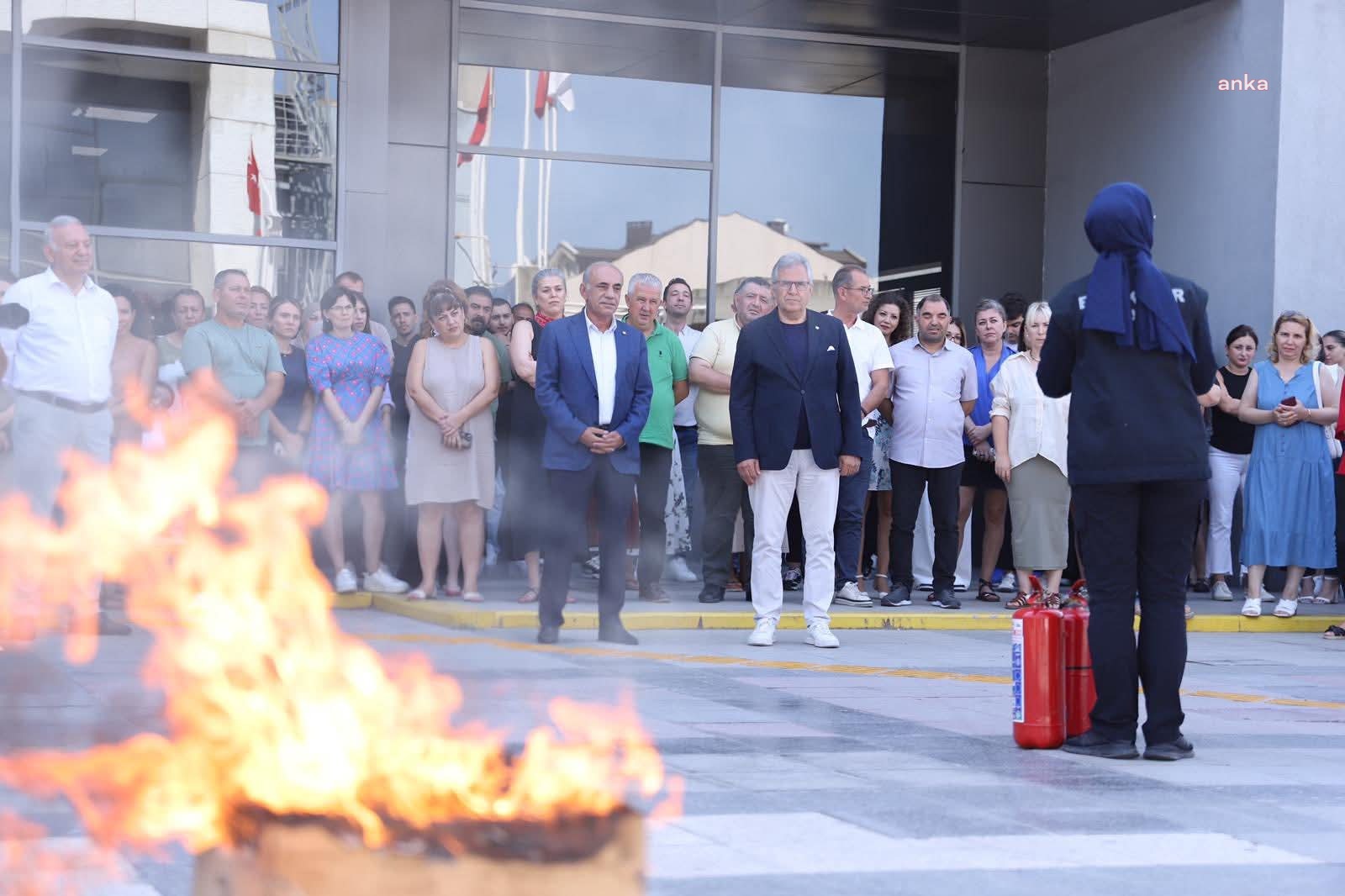 Bandırma Belediyesi'nden yangın tatbikatı ve eğitim çalışması