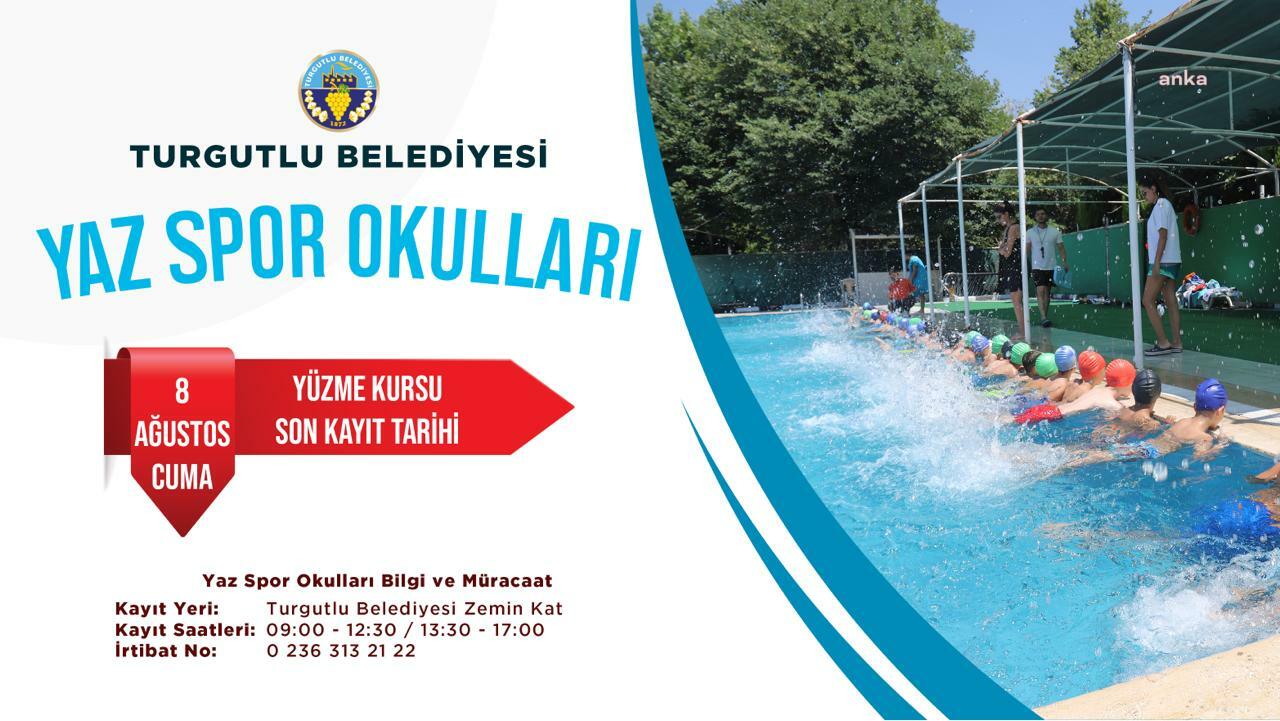 Turgutlu Belediyesi'nin yüzme kursuna son kayıt 8 Ağustos'ta