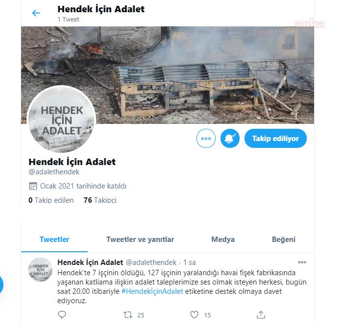SAKARYA HAVAİ FİŞEK FABRİKASI PATLAMASI DAVASI ÖNCESİ SOSYAL MEDYADAN "HENDEK İÇİN ADALET" İSTENDİ