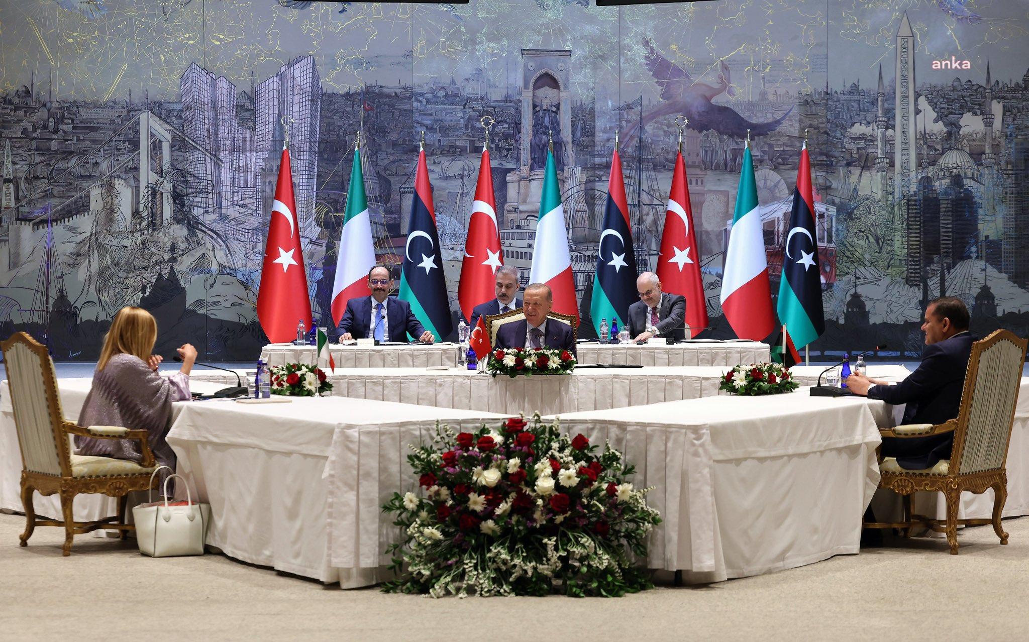 Erdoğan, Meloni ve Dibeybe Türkiye-İtalya-Libya Zirvesi’nde buluştu