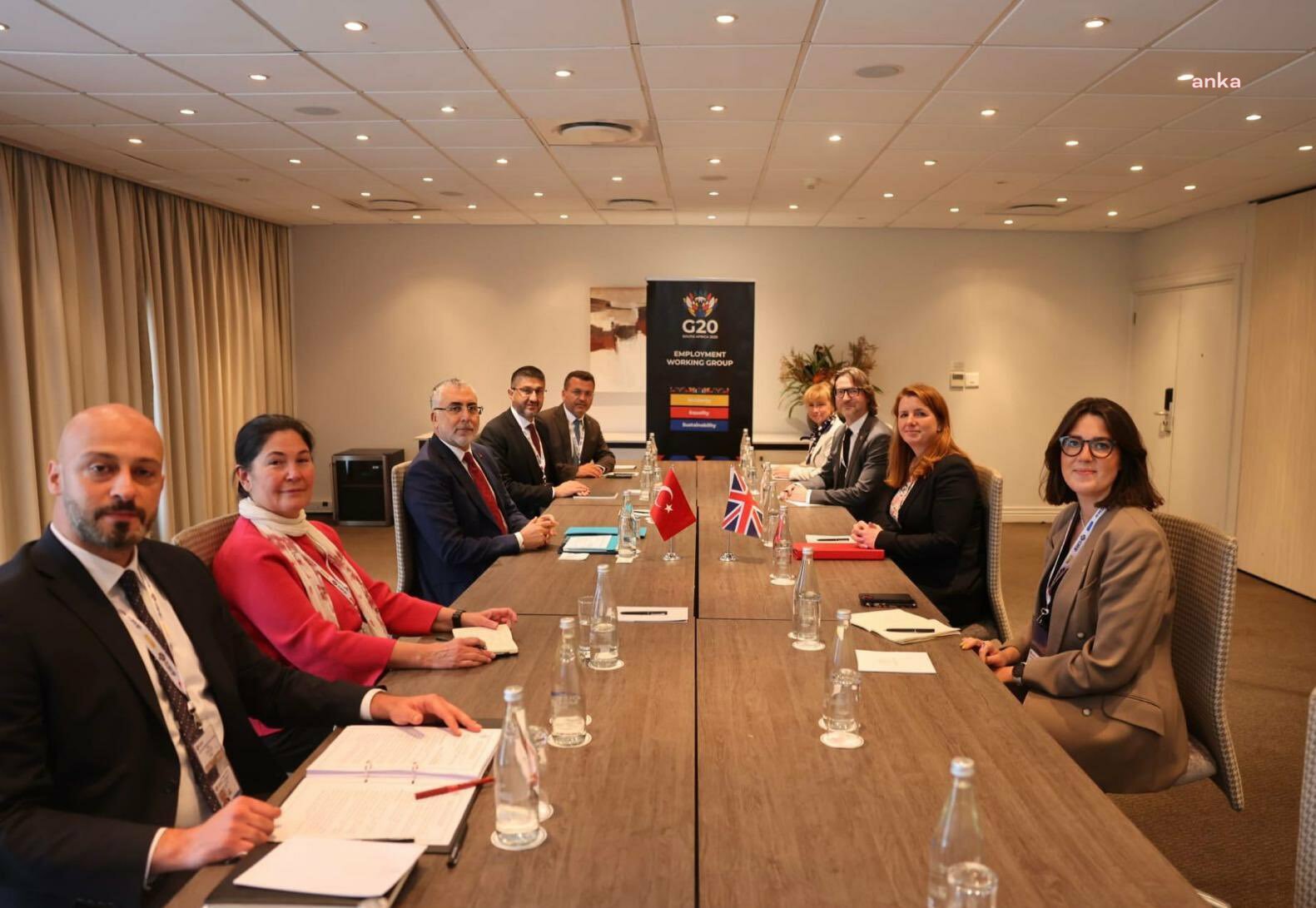 Çalışma ve Sosyal Güvenlik Bakanı Işıkhan, G20 Programı kapsamında, Birleşik Krallık ve Singapurlu mevkidaşlarıyla ikili görüşmeler gerçekleştirdi