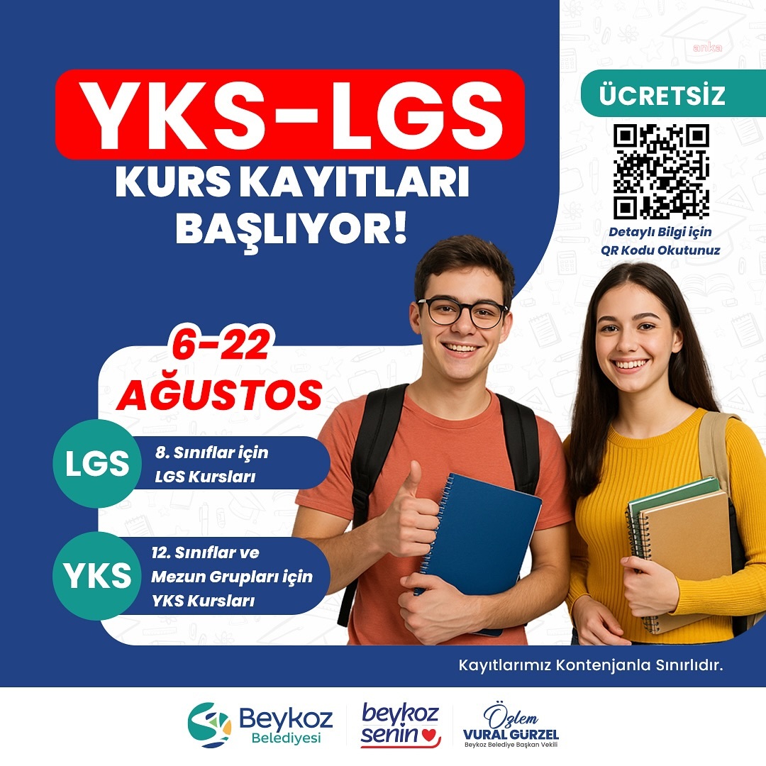 Beykoz Belediyesi’nden LGS ve YKS’ye hazırlanan gençlere destek