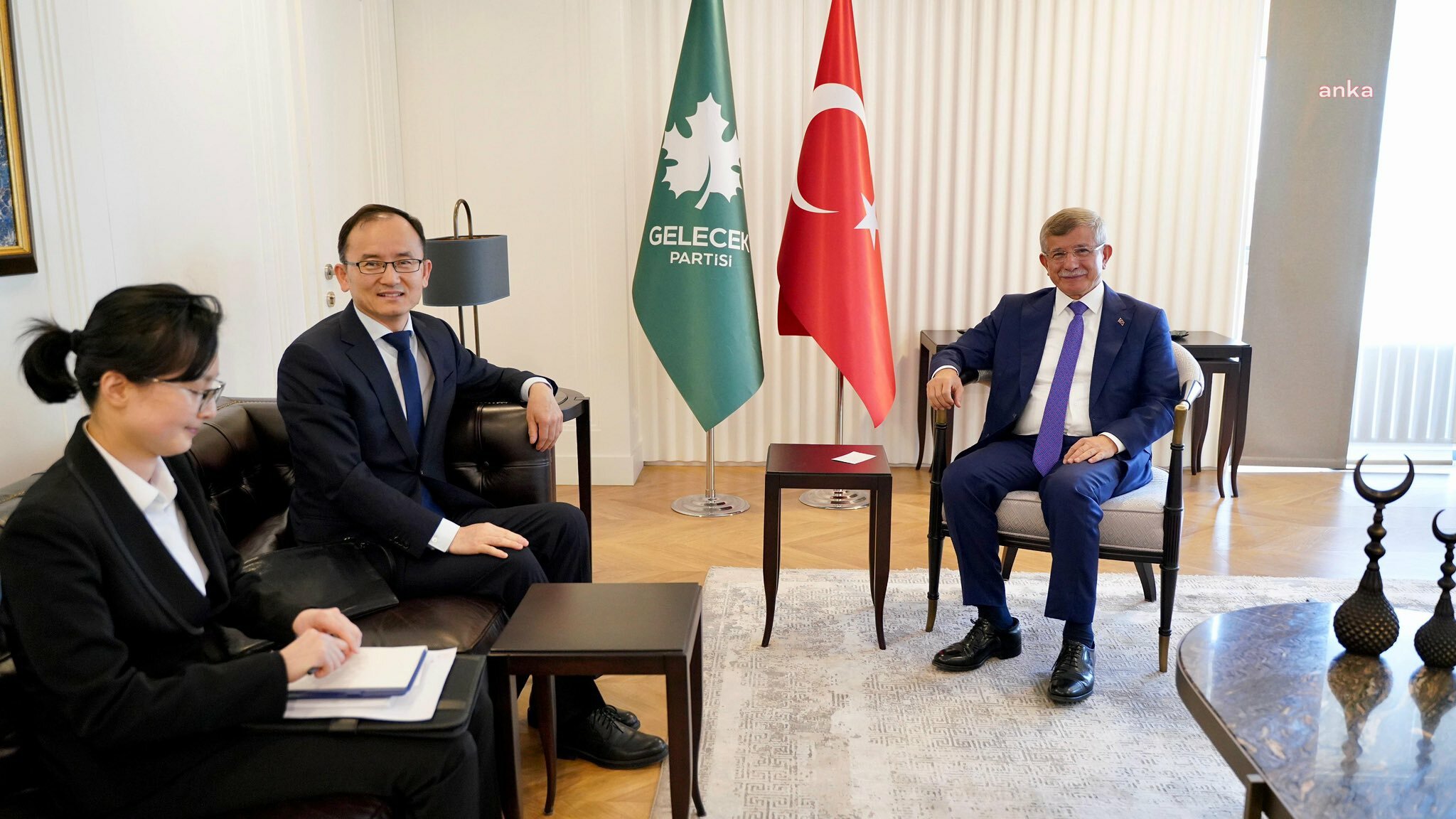 Çin'in Ankara Büyükelçisi'nden Gelecek Partisi'ne ziyaret