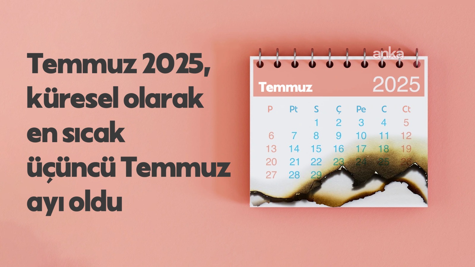 Temmuz 2025, küresel kayıtlarda en sıcak üçüncü temmuz ayı oldu