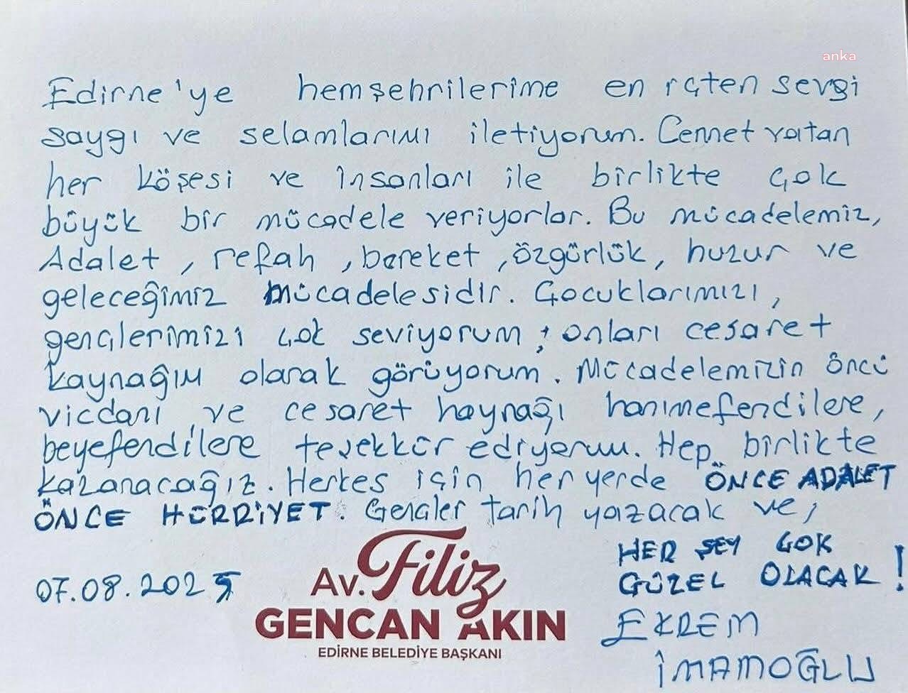 Edirne Belediye Başkanı Akın, Ekrem İmamoğlu'nu ziyaret etti
