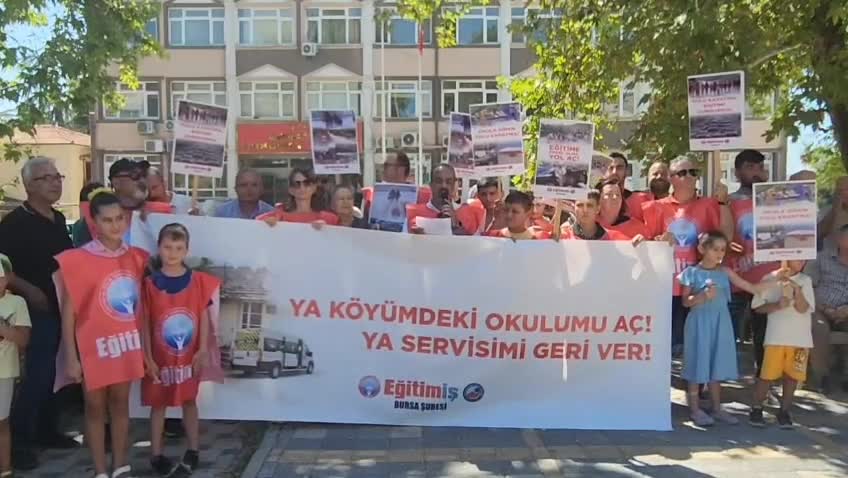 Eğitim İş'ten Bursa'da 16 köy okulunun taşımalı eğitim kapsamından çıkarılmasına protesto